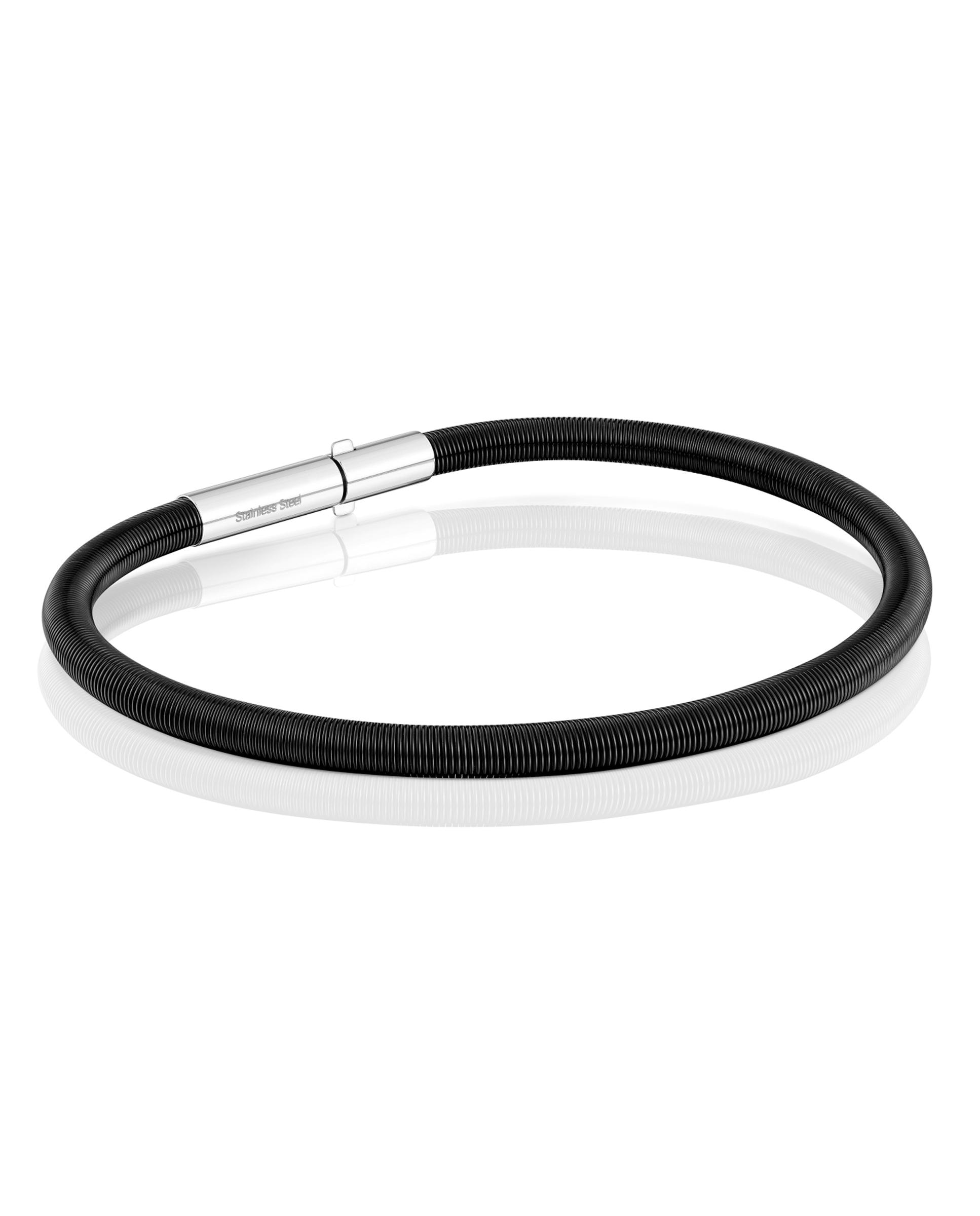 Imagem 0 de Pulseira Mesh Tube de Aço Ip em Preto
