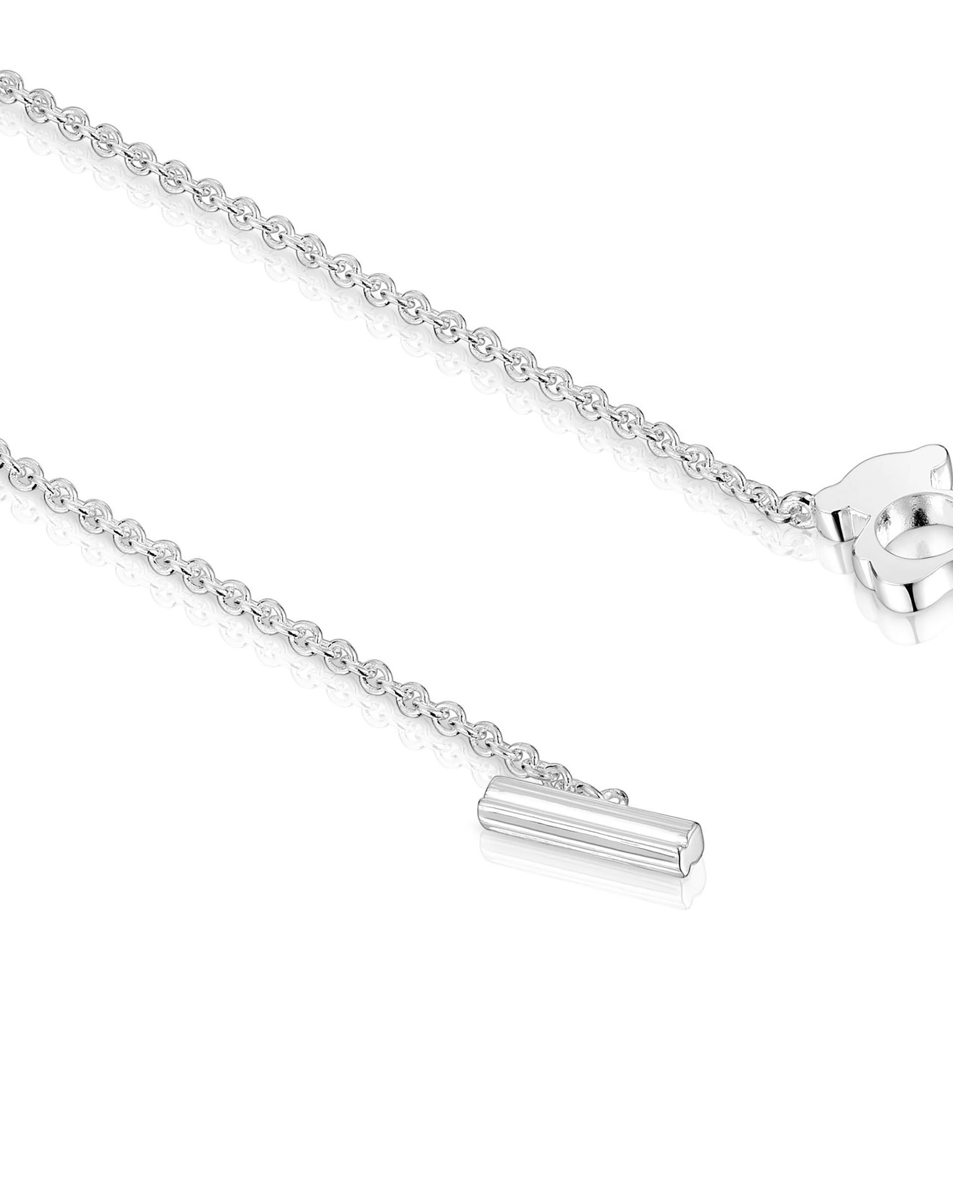 Pulseira de Corrente I-bear com Urso de Prata Prateado-3