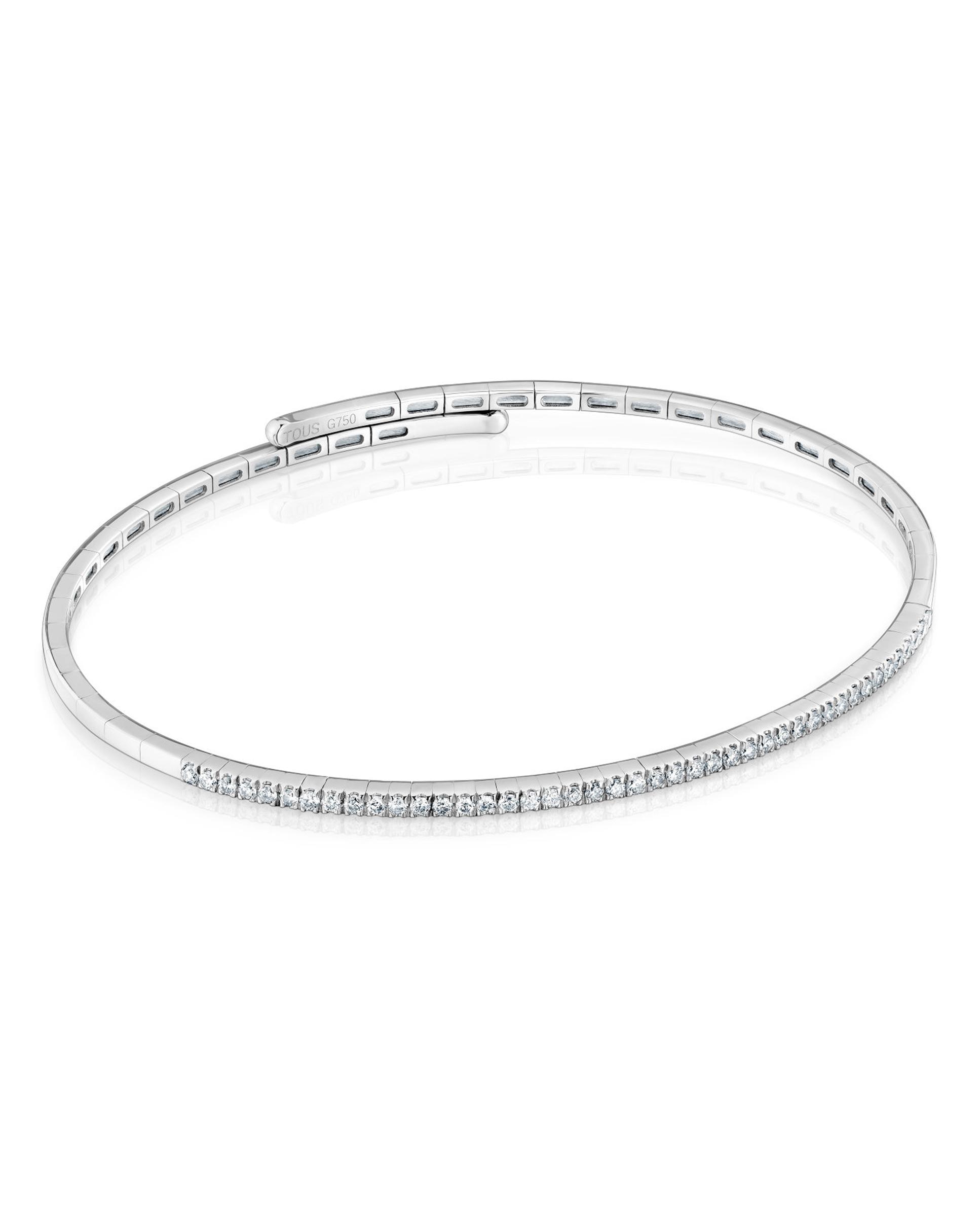 Pulseira Rígida Les Classiques de Ouro Branco e Diamantes Branco-1
