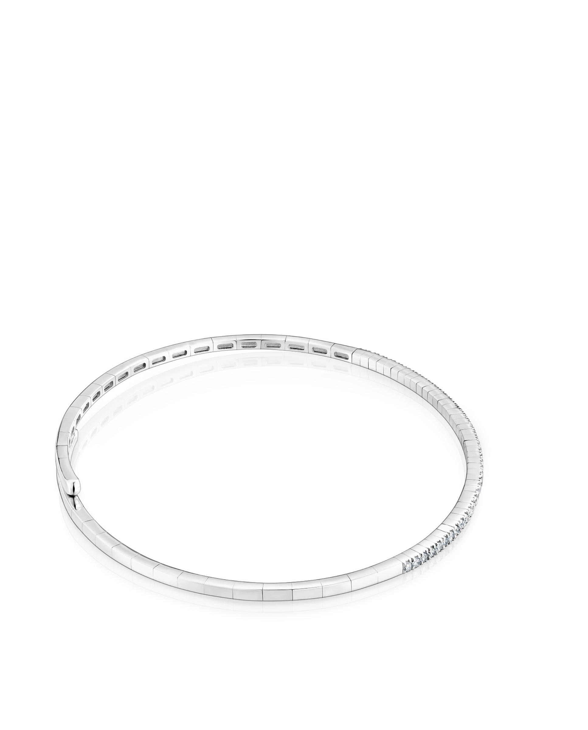Pulseira Rígida Les Classiques de Ouro Branco e Diamantes Branco-2