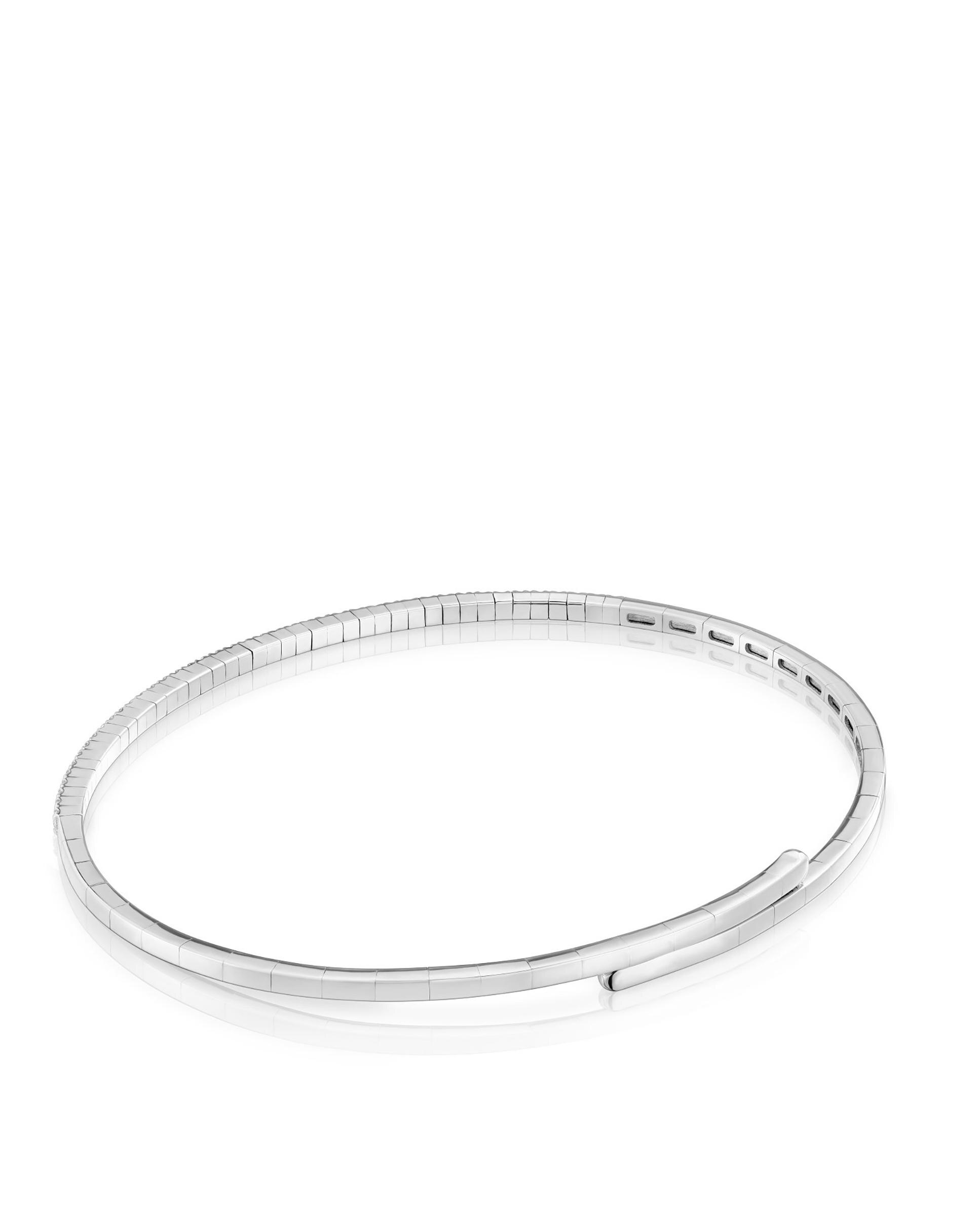 Pulseira Rígida Les Classiques de Ouro Branco e Diamantes Branco-3