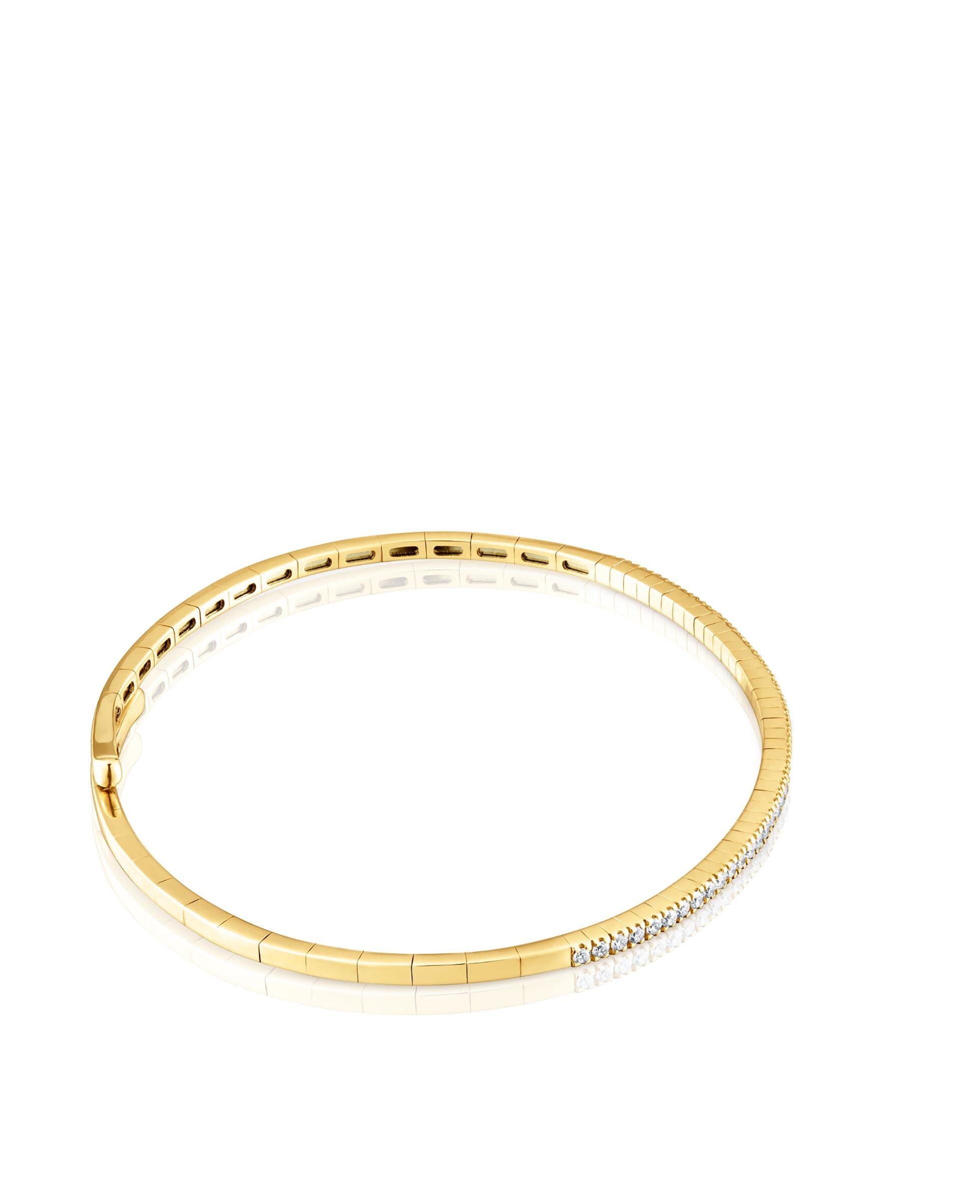 Pulseira Rígida Les Classiques de Ouro e Diamantes Branco-2