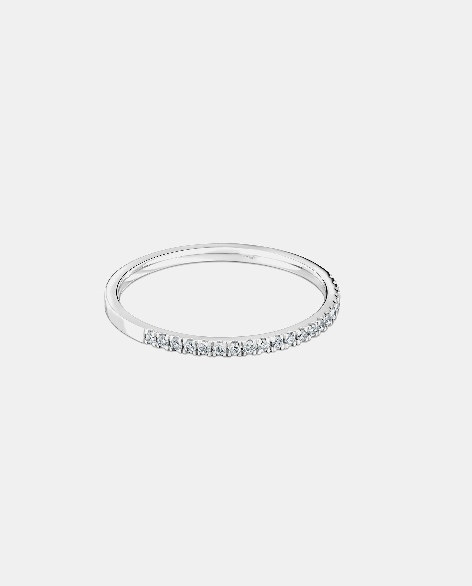 Anel Les Classiques de Ouro Branco com Diamantes Branco-2