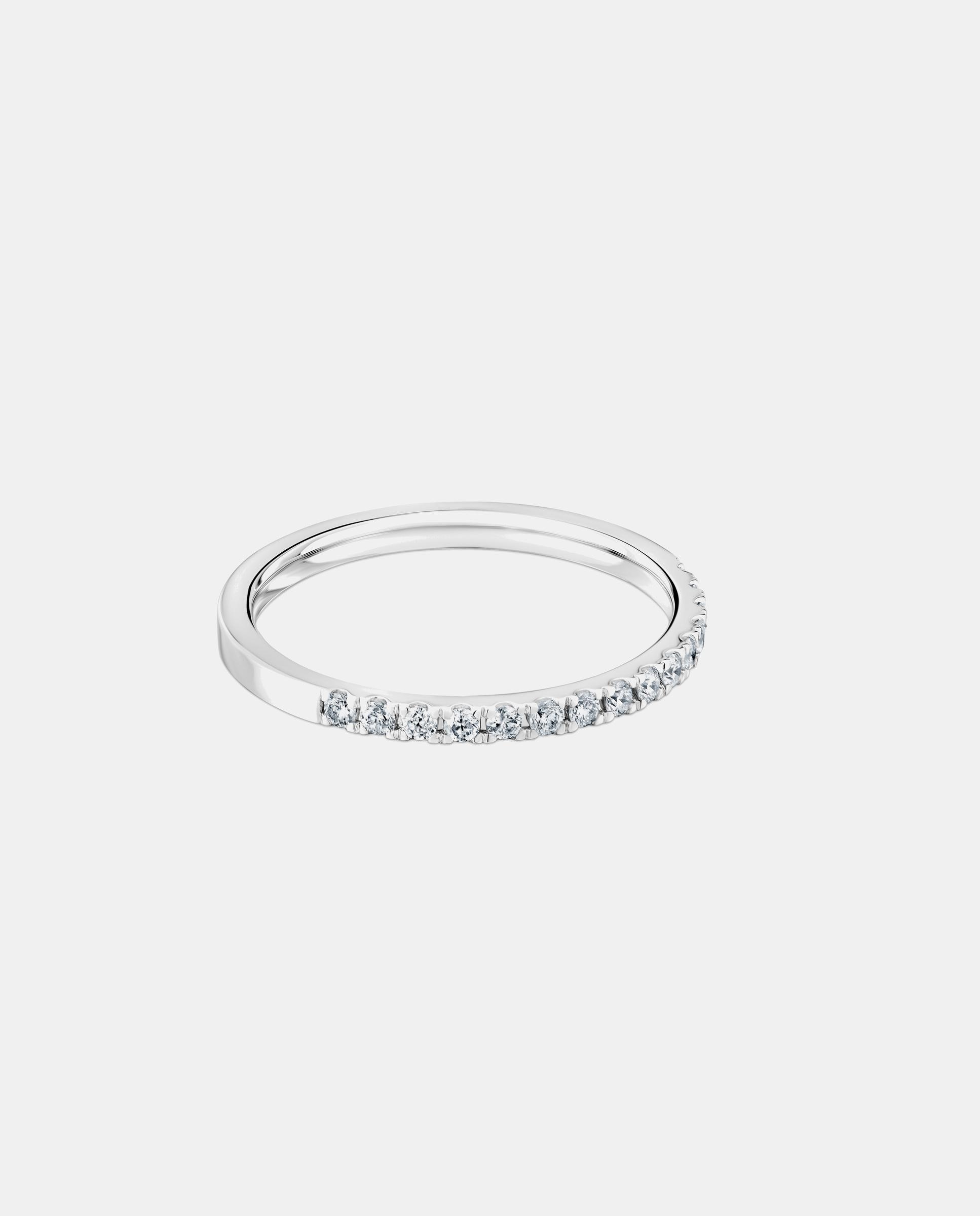 Anel Les Classiques de Ouro Branco com Diamantes Branco-2