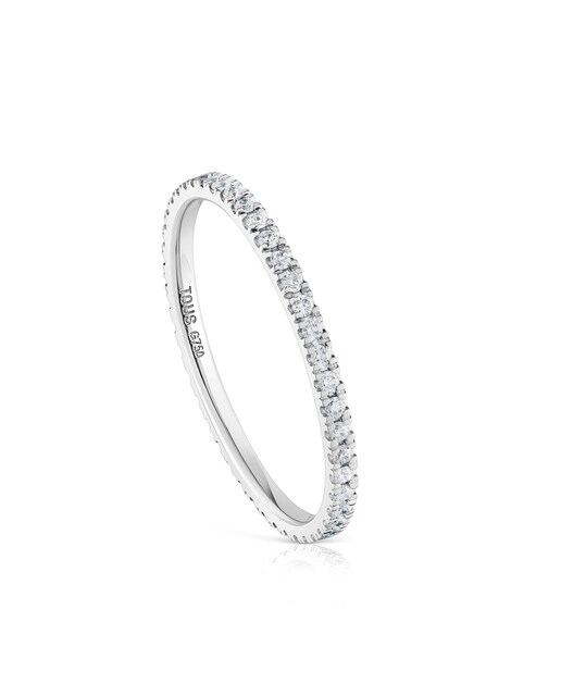 Imagem 0 de Aliança Les Classiques de Ouro Branco com Diamantes