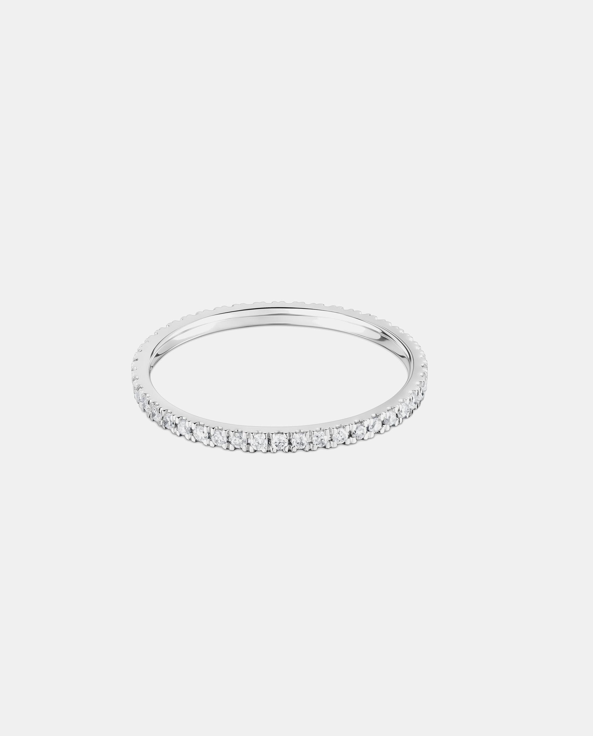 Anel Les Classiques de Ouro Branco com Diamantes Branco-3