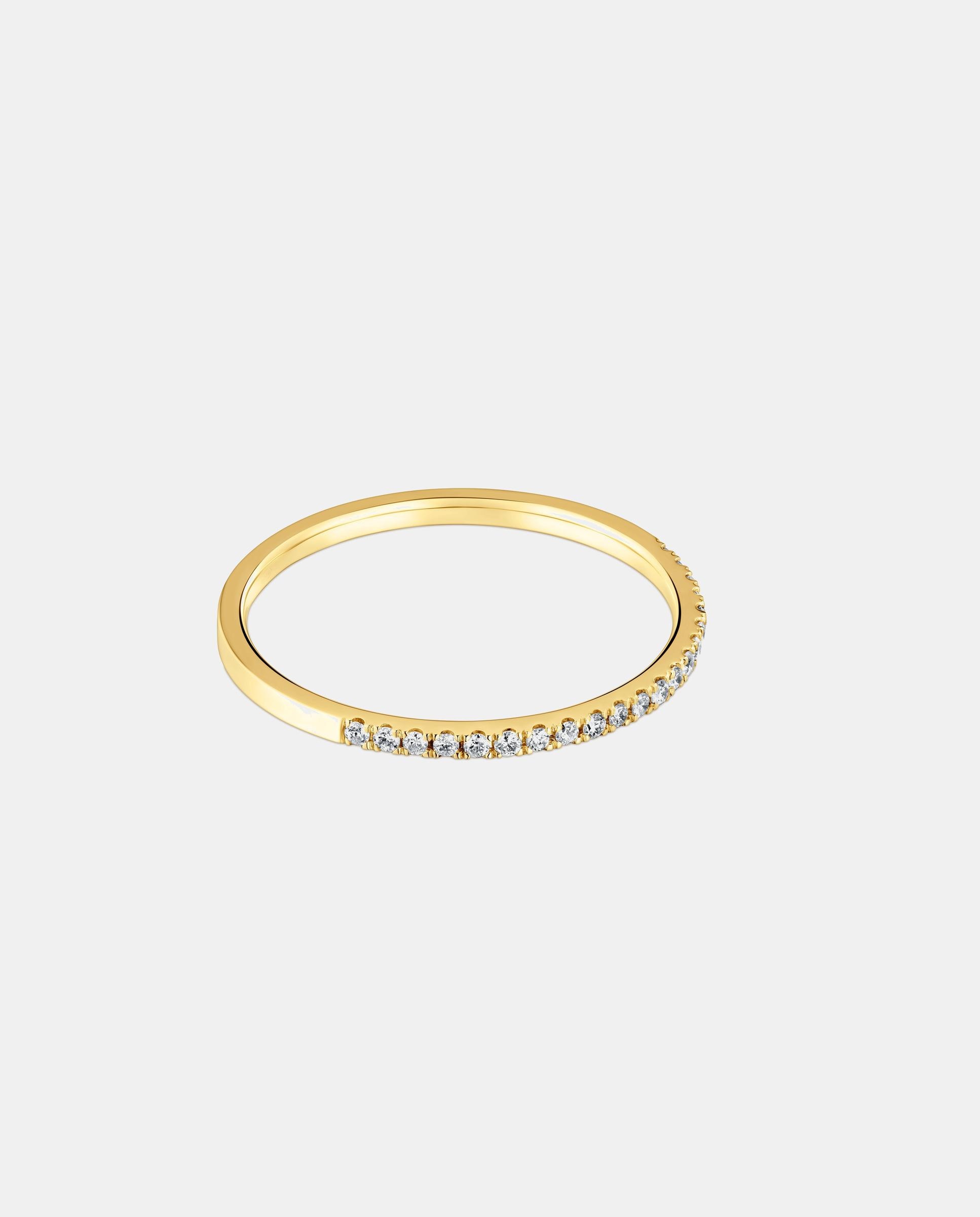 Anel Meia Aliança Les Classiques de Ouro com Diamantes Branco-2