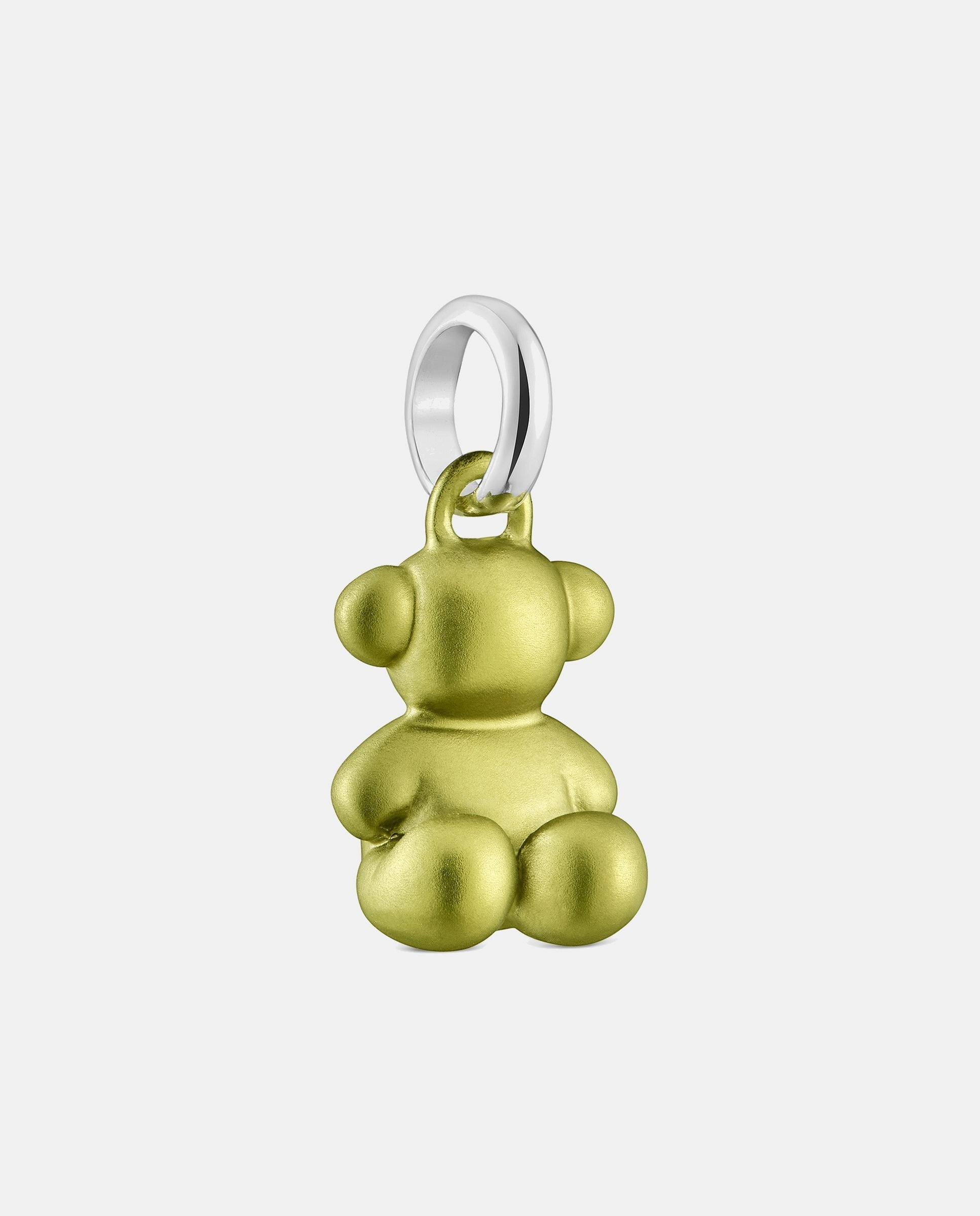Pendente Bold Bear de Urso Pequeno de Aço Verde-claro-2