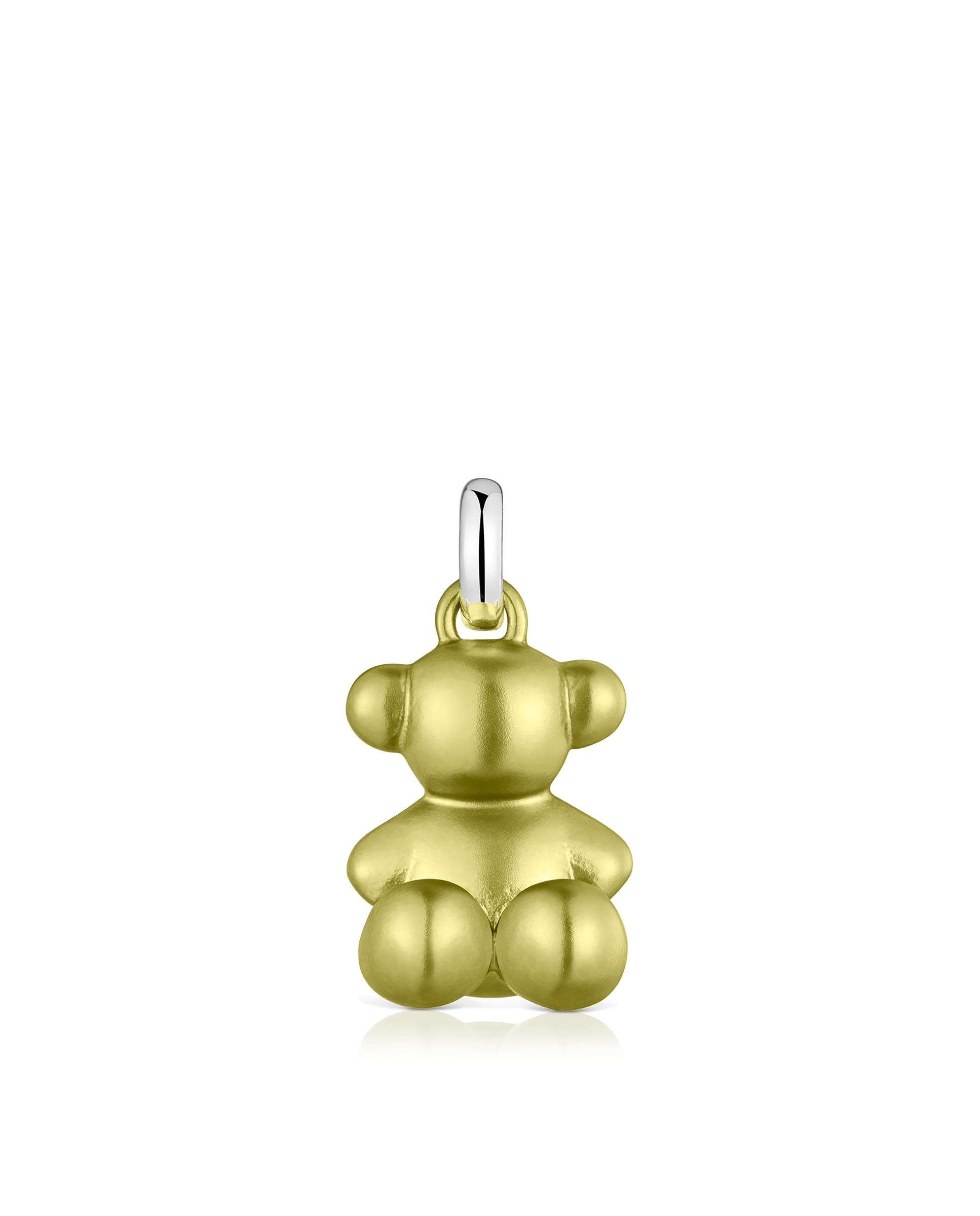 Pendente Bold Bear de Urso Médio de Aço em Verde Verde-flúor-1