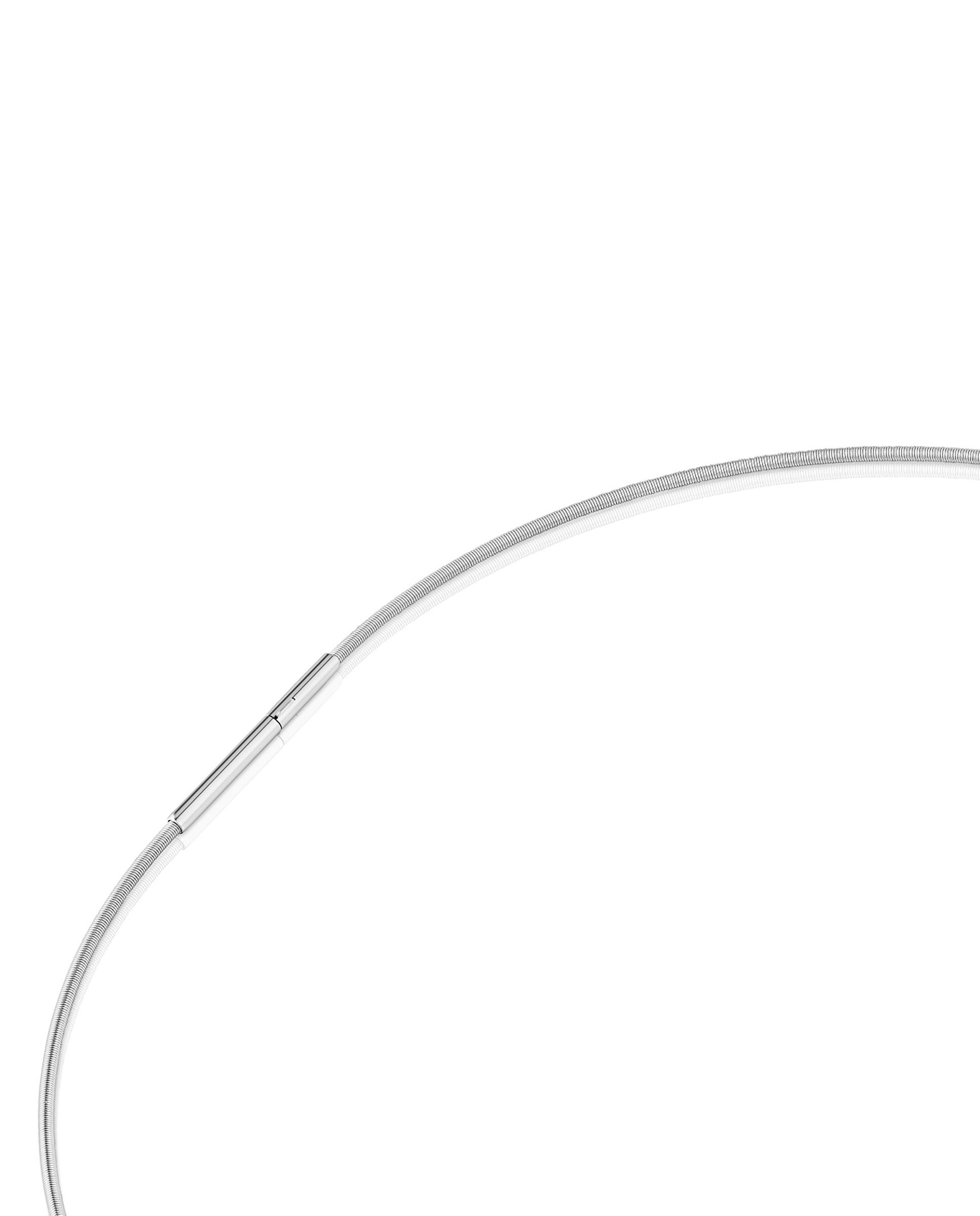 Colar Mesh Tube Curto de Ouro e Aço com Urso Dourado-3