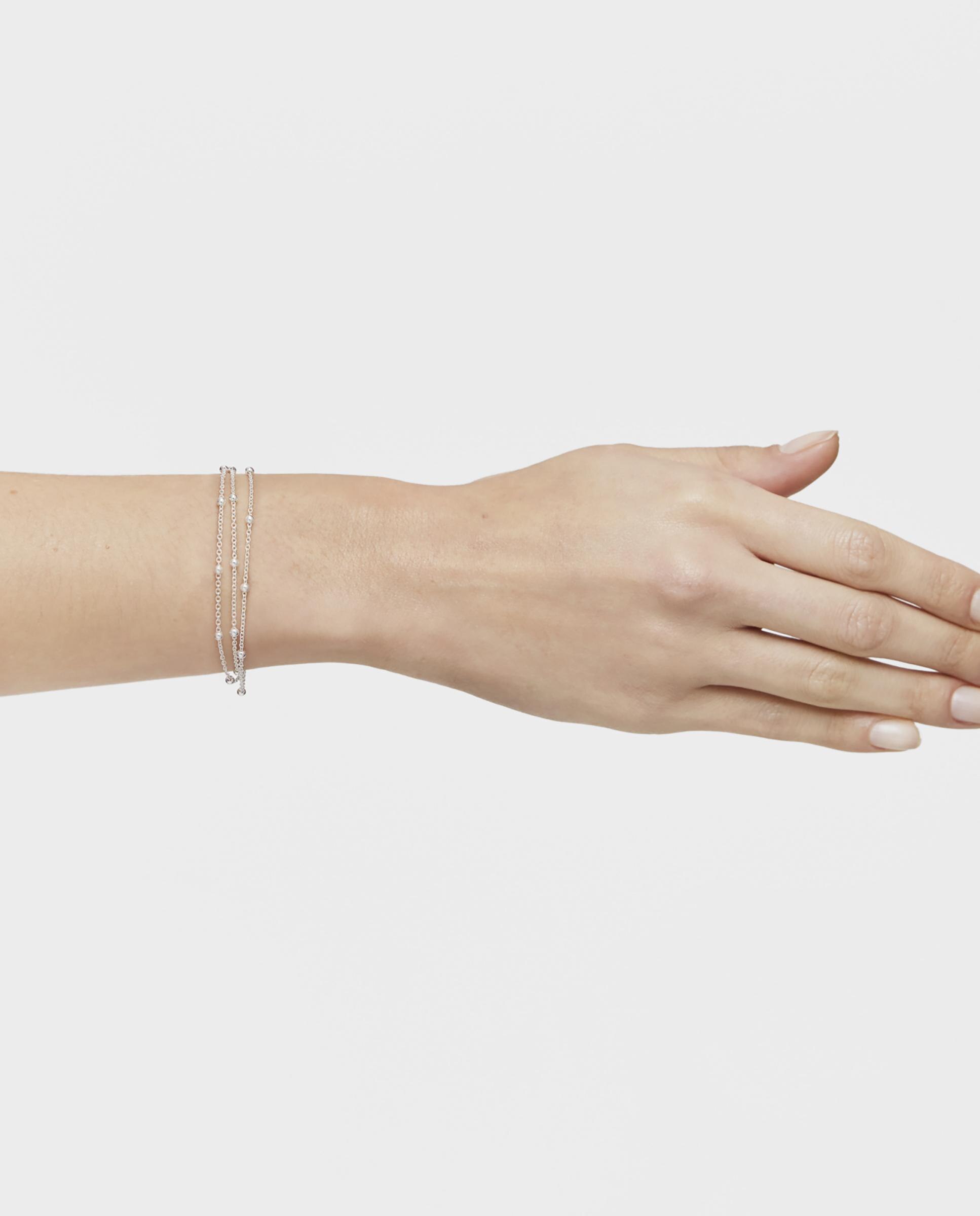 Pulseira de Corrente Básicos Tripla em Prateado Prateado-6