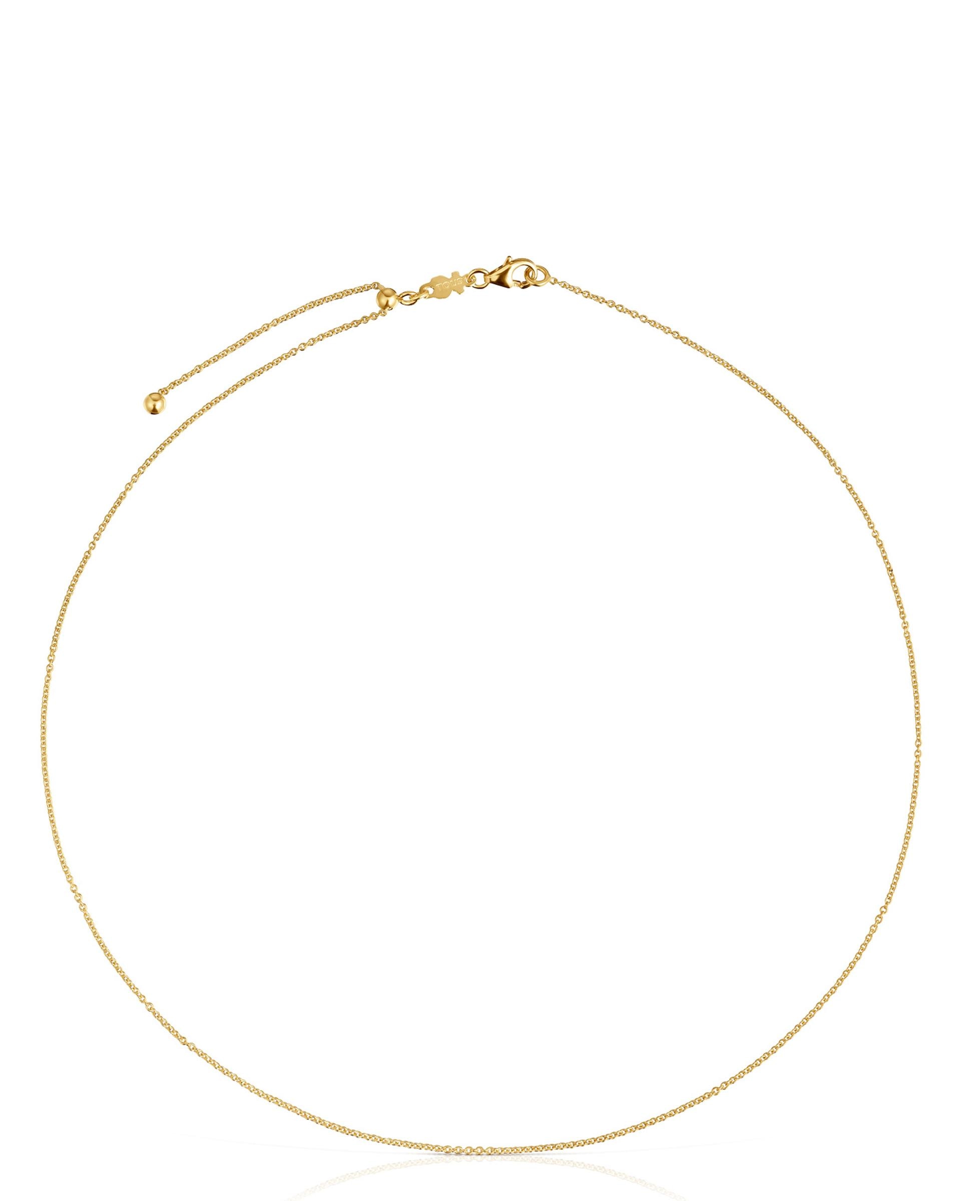 Colar Básico Curto de Ouro Dourado-1