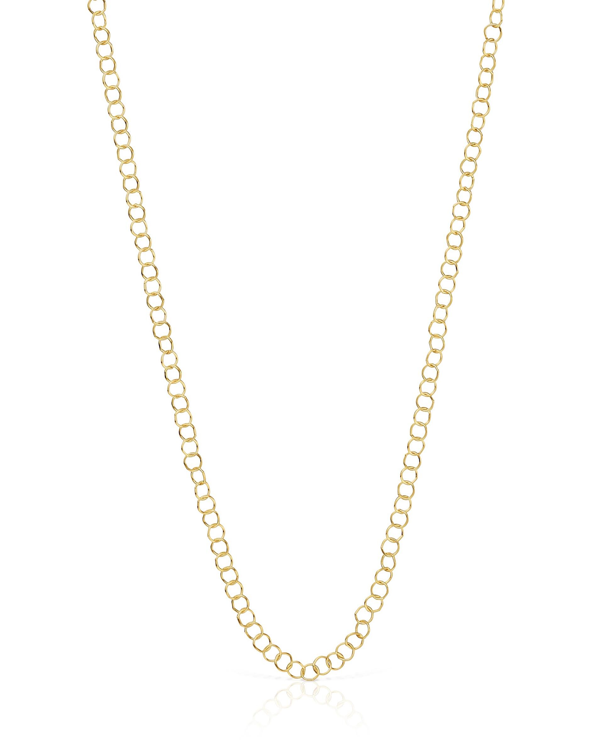 Colar Básico Curto com Argolas de Ouro Dourado-2