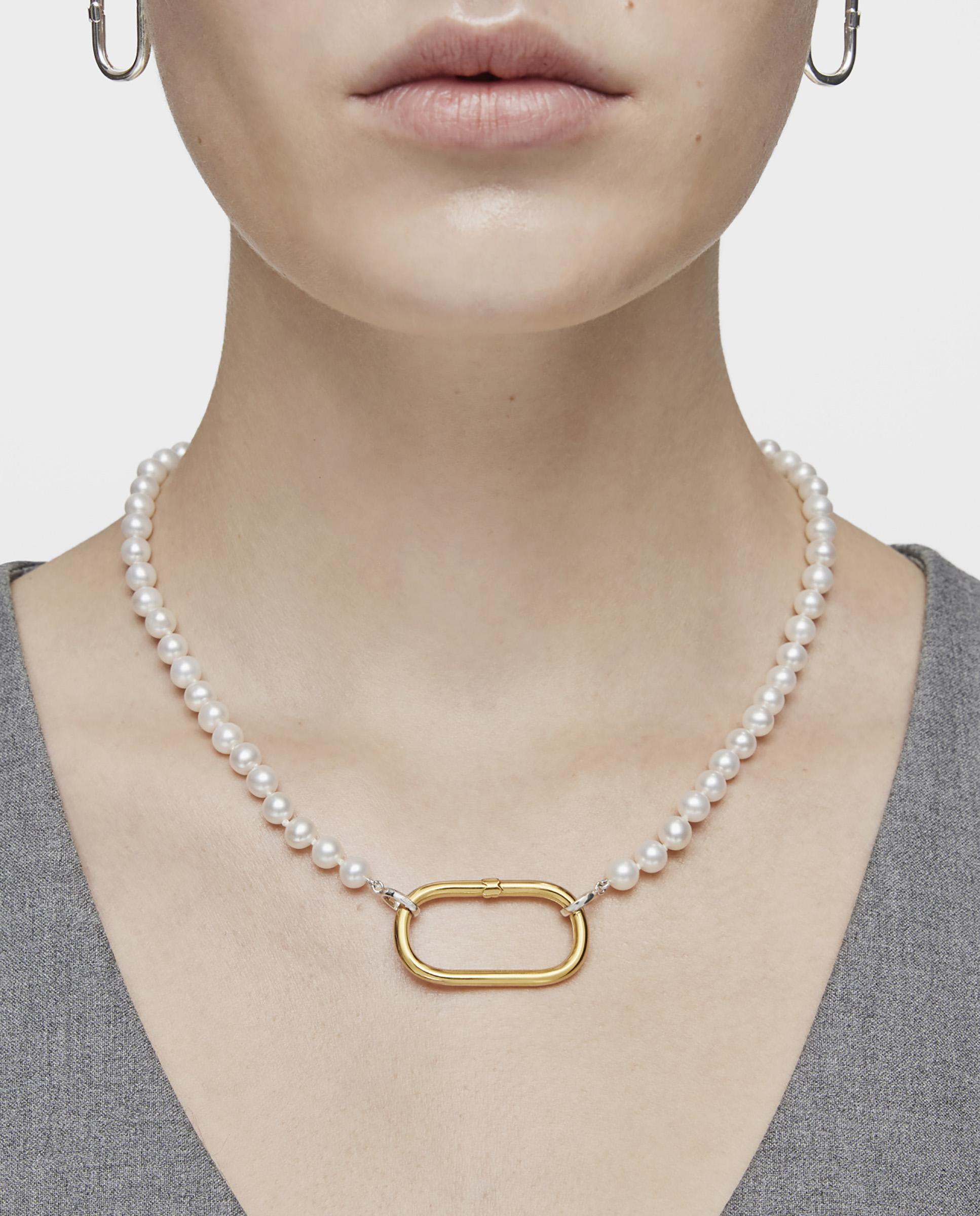 Pendente de Argola Hold Oval Extra Grande Banhada em Ouro 18 Kt Sobre Prata Dourado-5