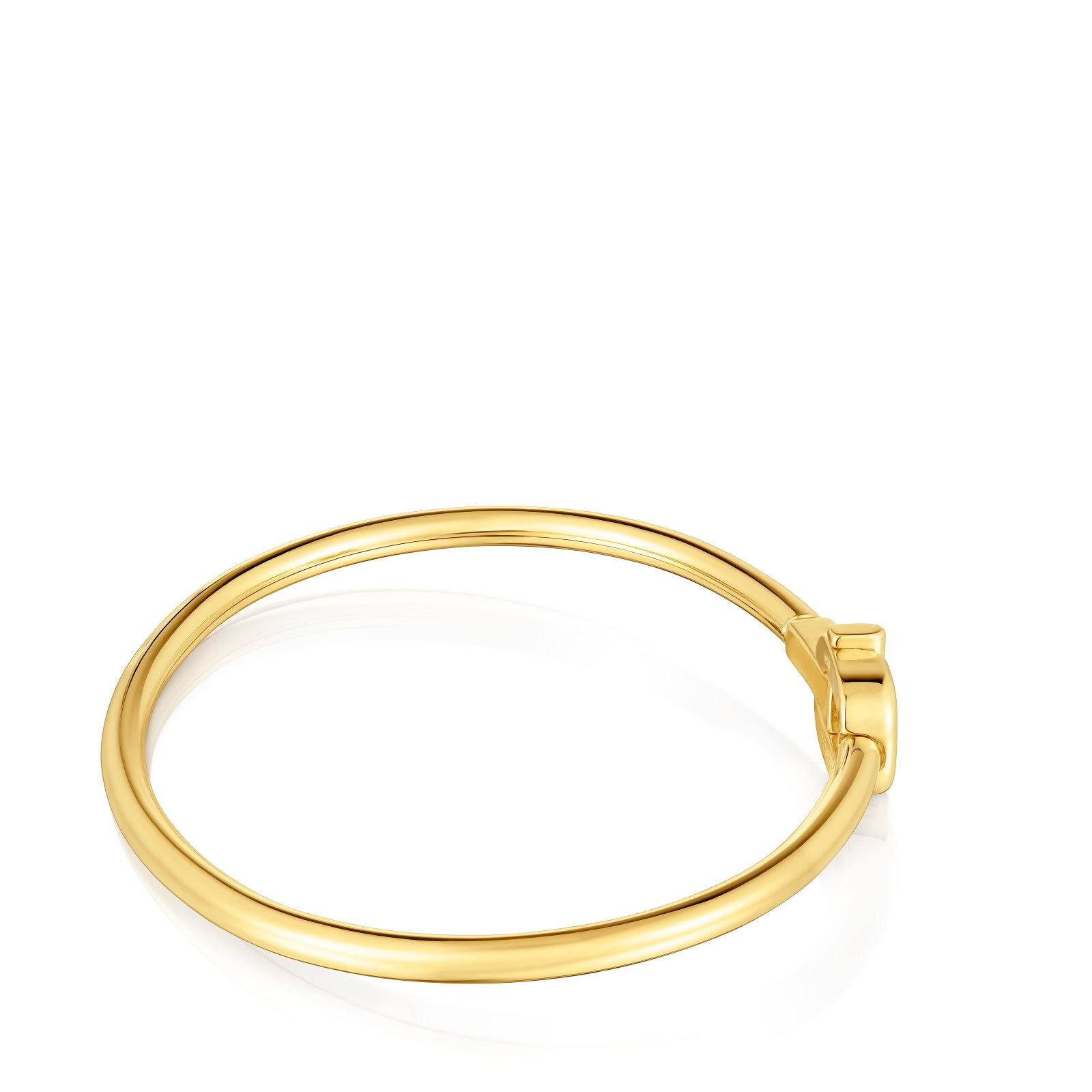 Pulseira Esclava Manifesto Banhada a Ouro 18 Kt em Prata Dourado-2