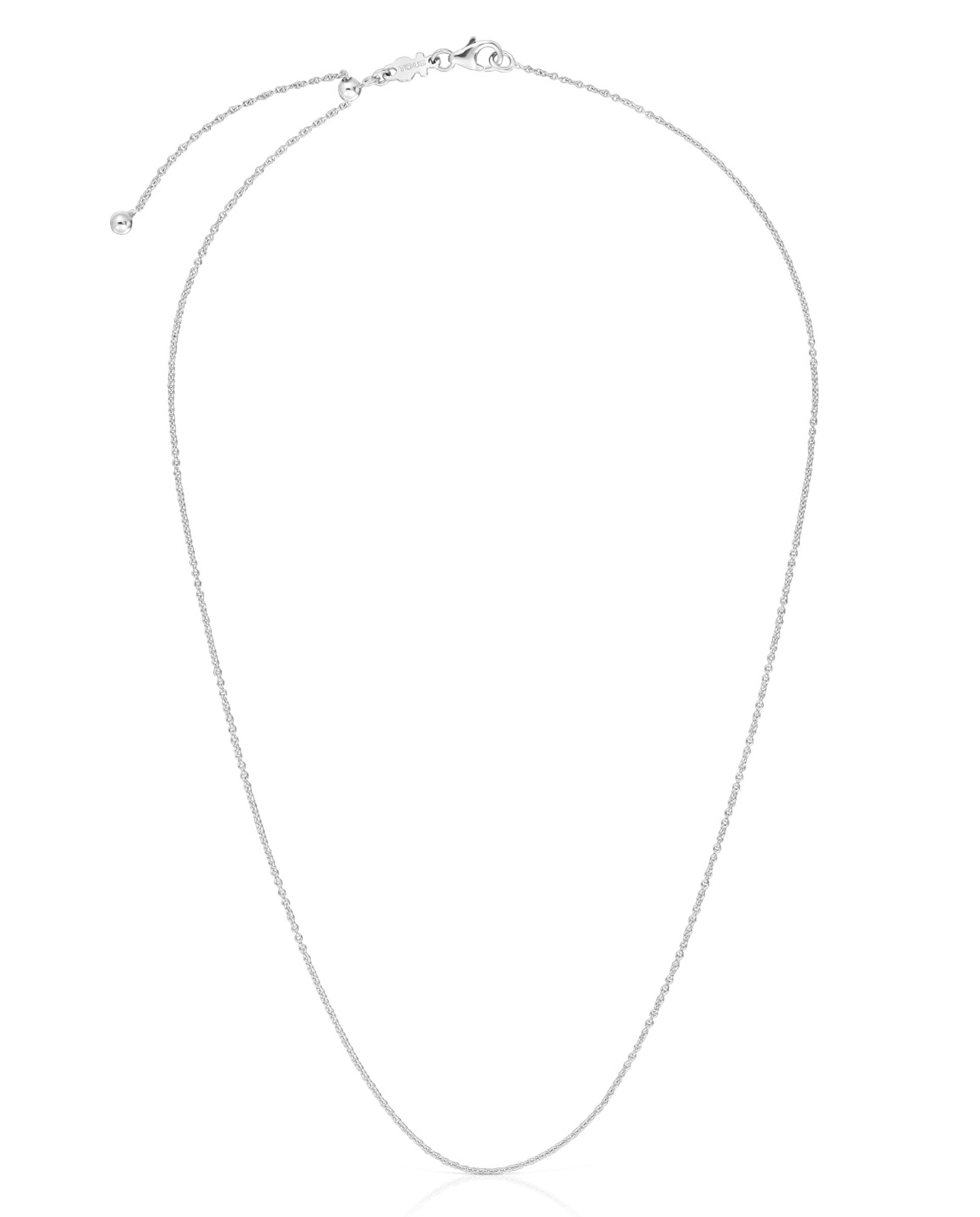 Colar Basics de Ouro Branco Prata-1
