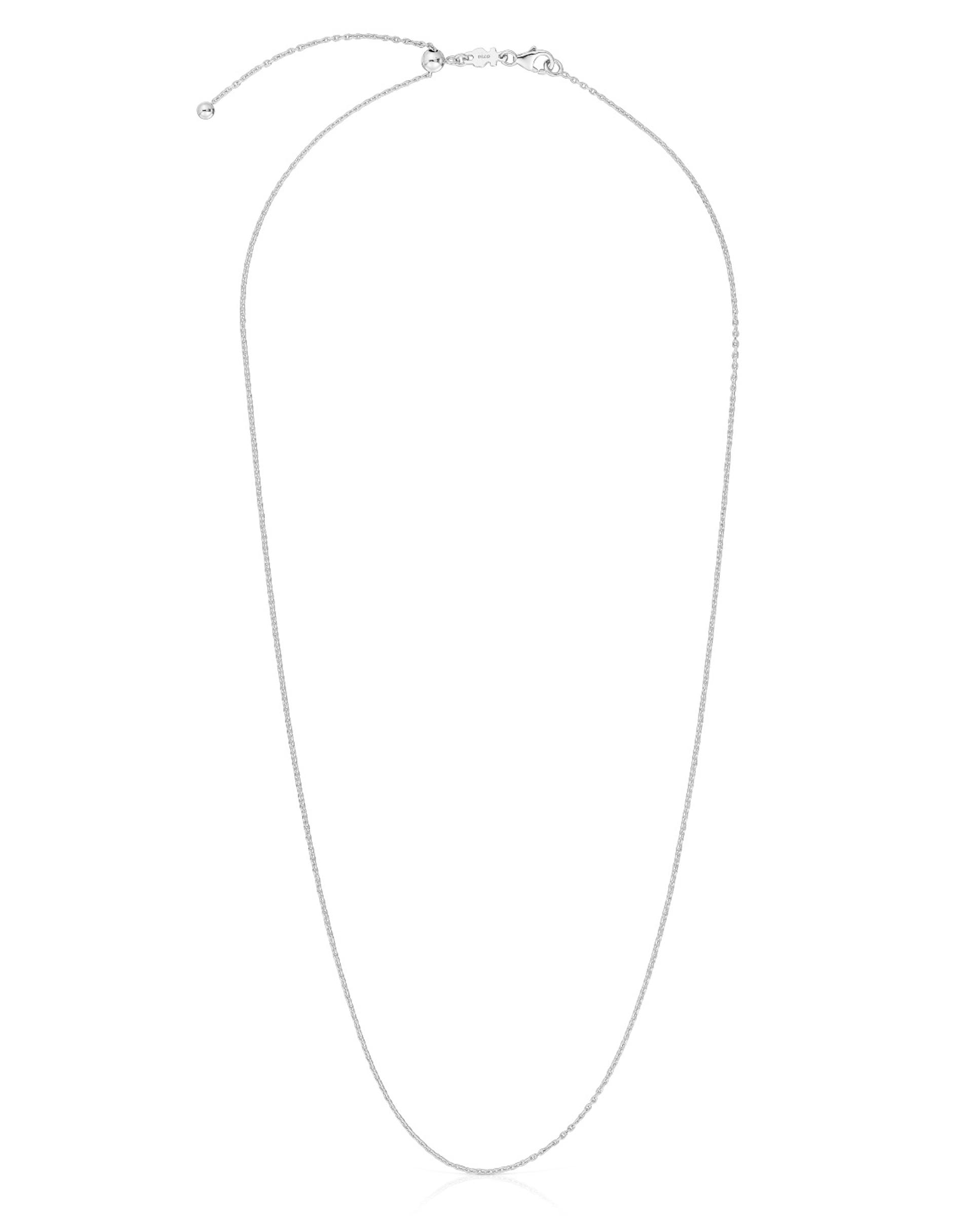 Colar Basics de Ouro Branco Prata-1