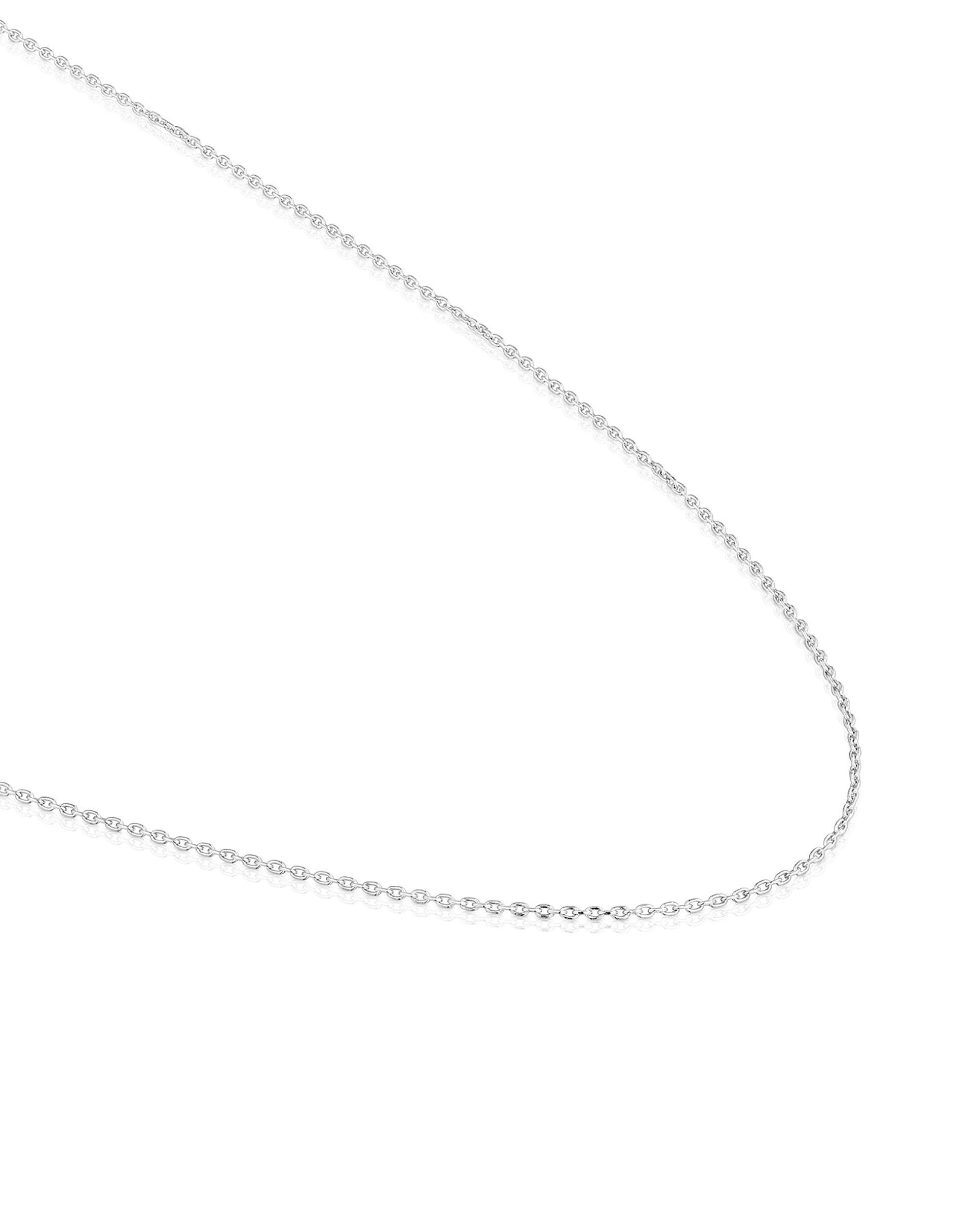 Colar Basics de Ouro Branco Prata-3