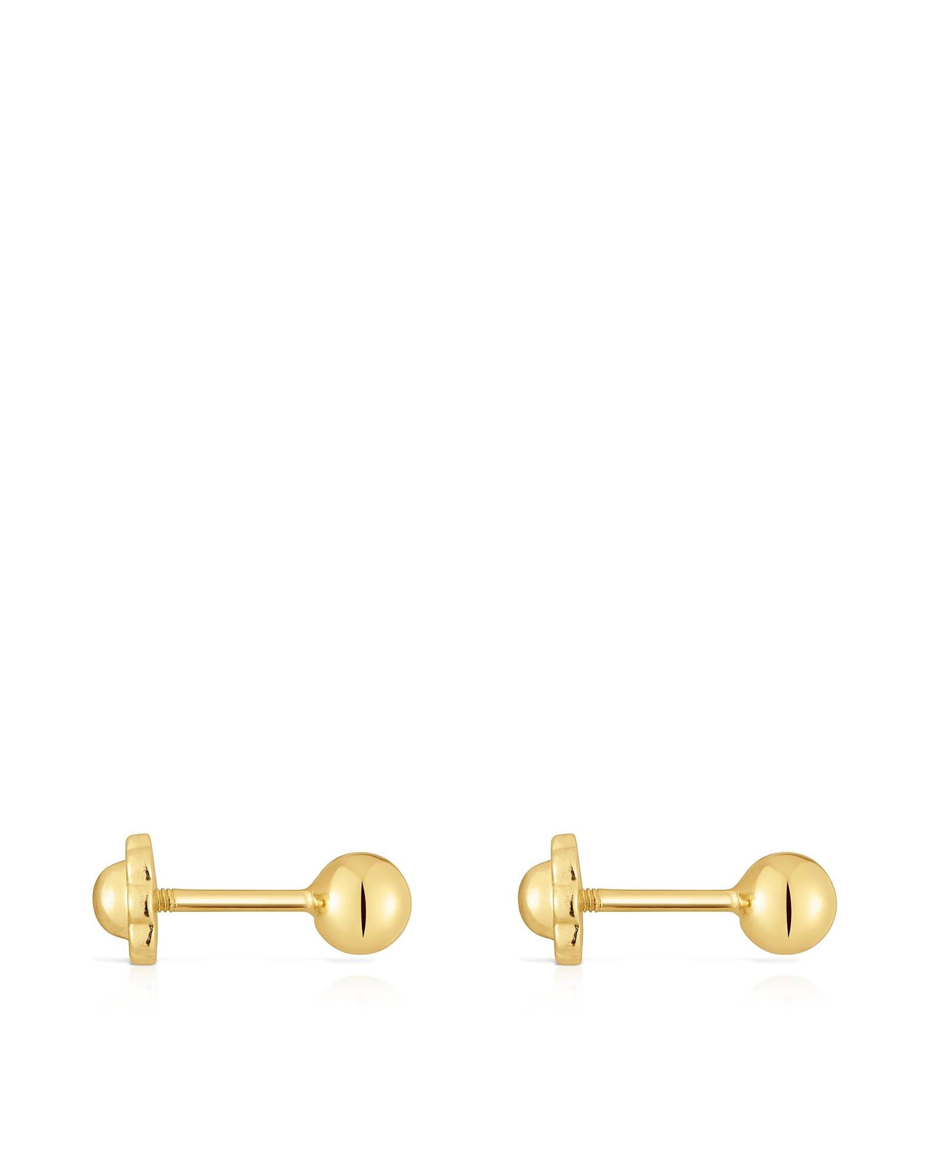 Brincos Basics de Ouro Dourado-3