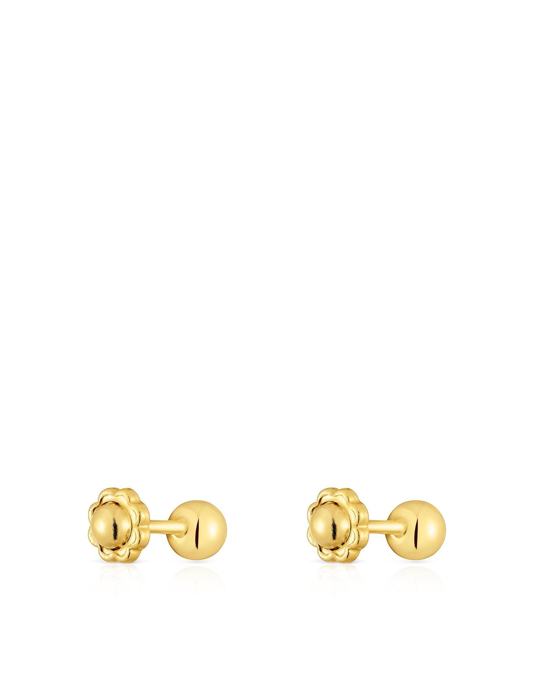 Brincos Basics de Ouro Dourado-4