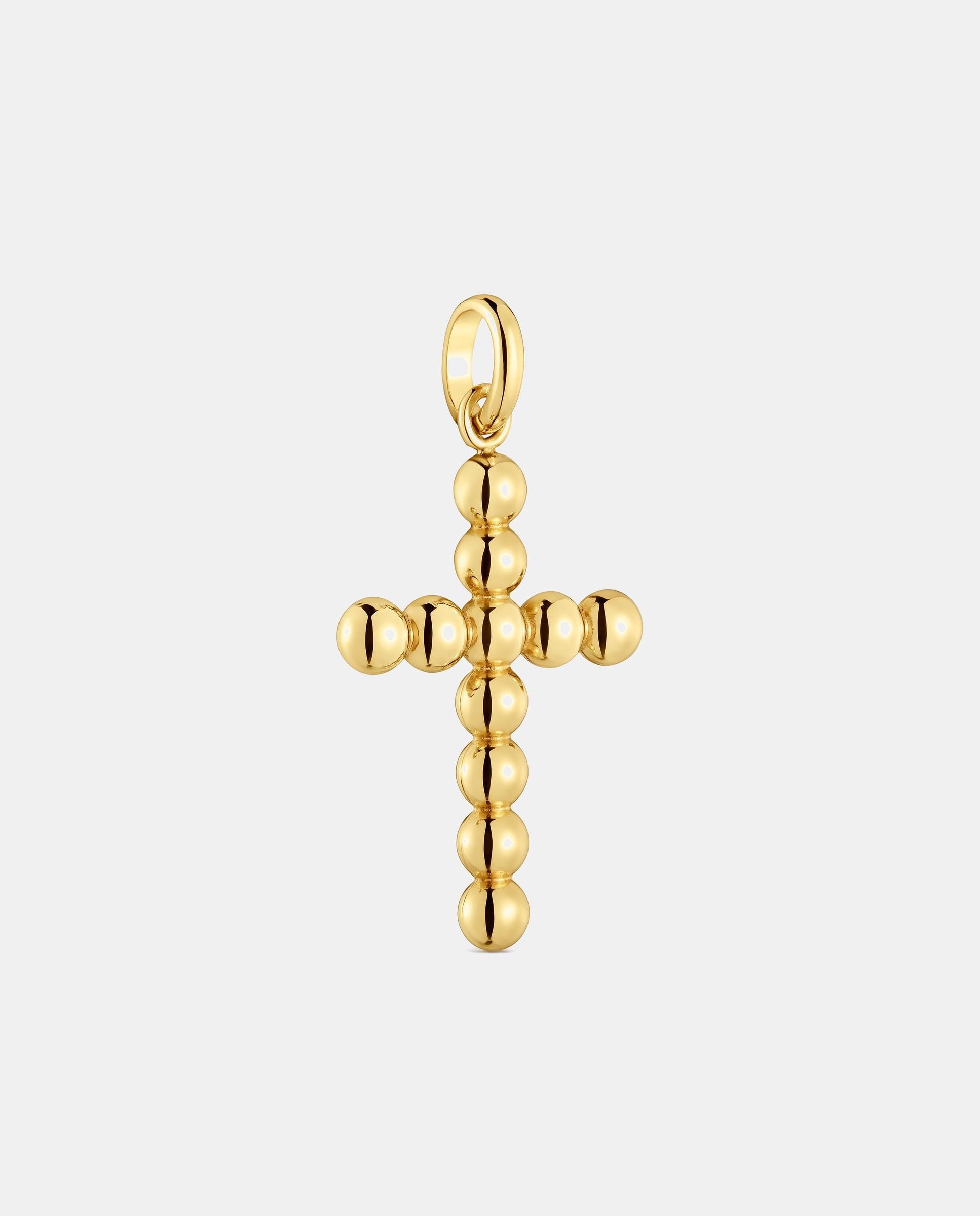 Pendente Basics Médio com Cruz de Ouro Dourado-2