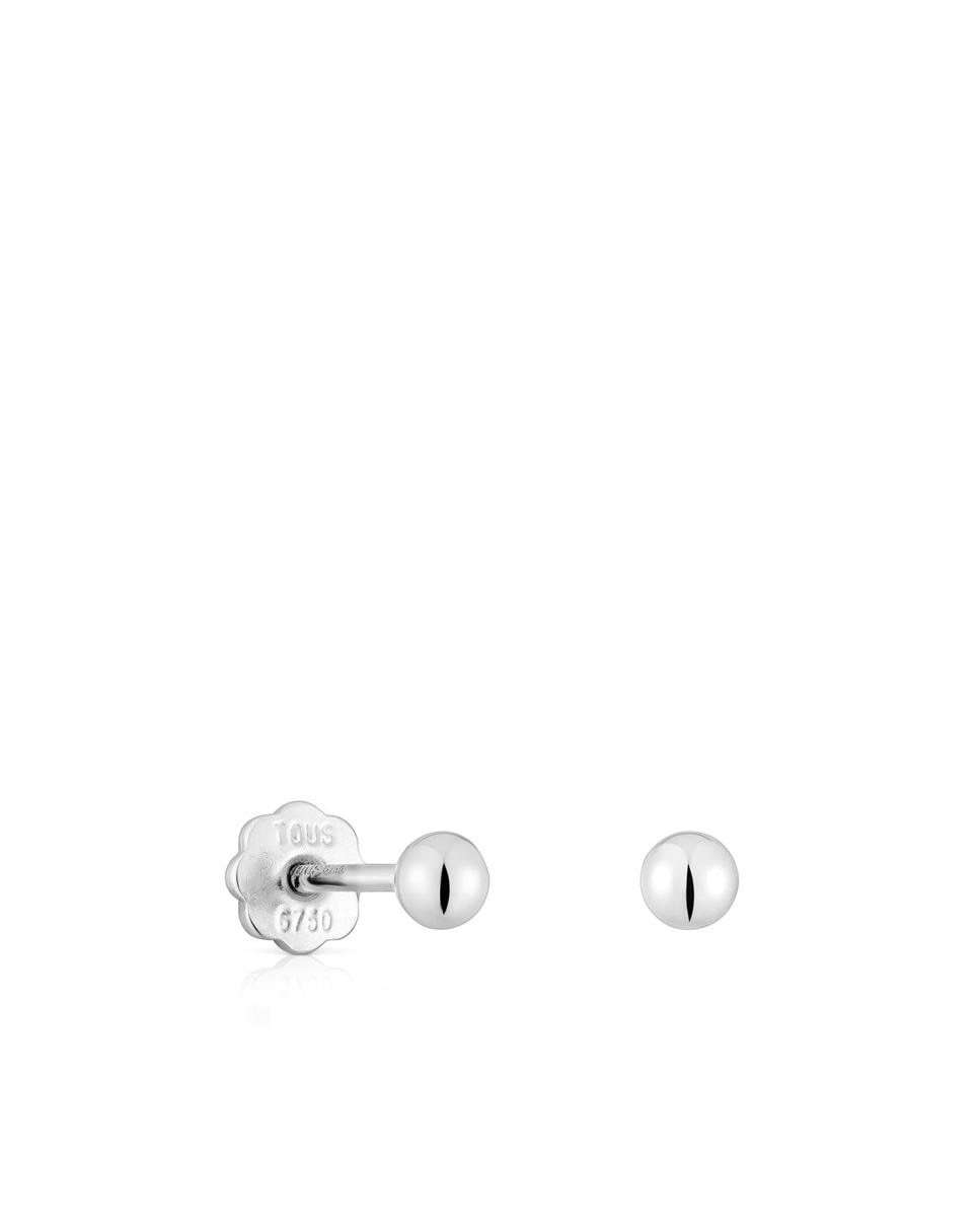 Brincos Basics de Ouro em Branco Prata-1