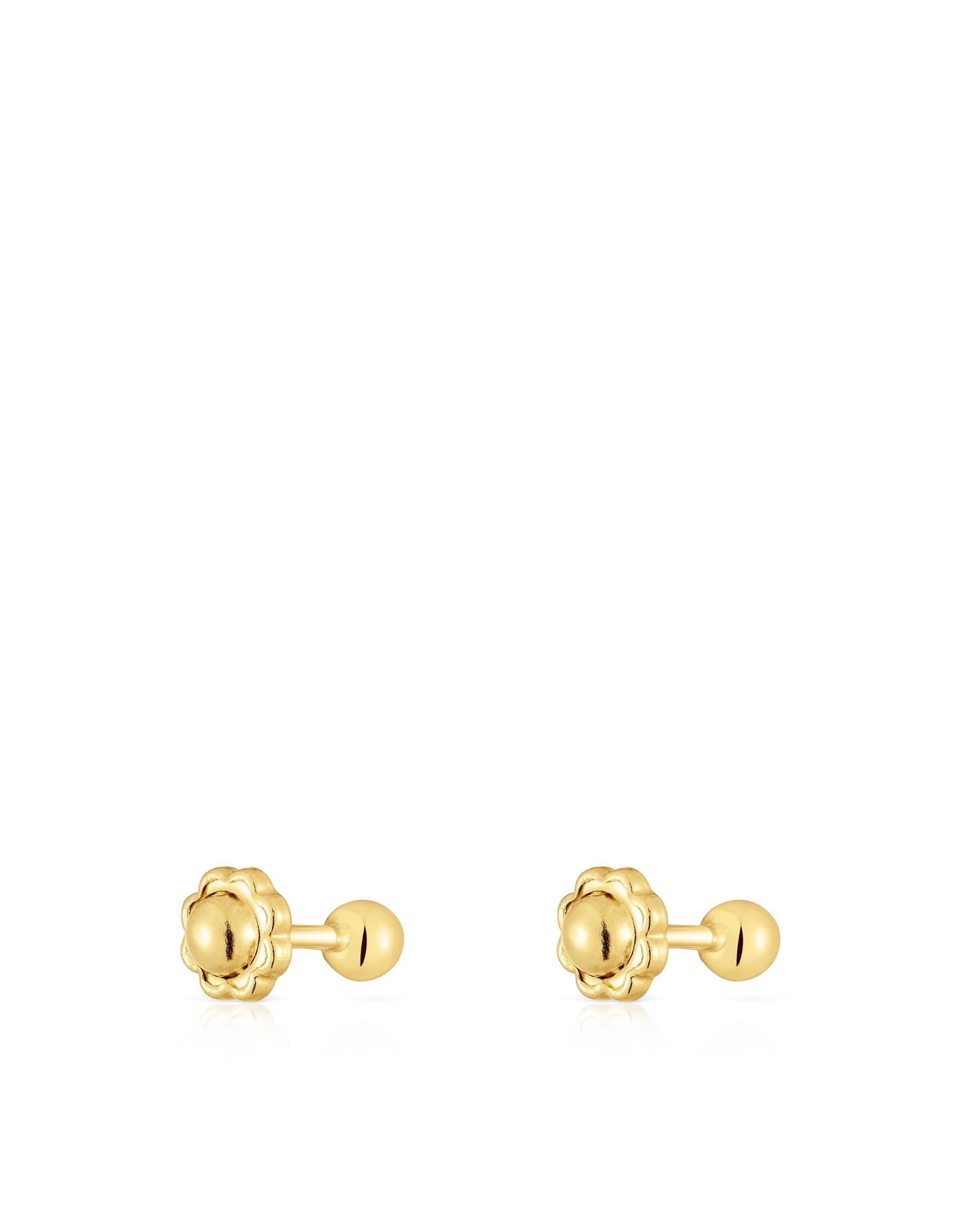Brincos Basics de Ouro Dourado-3