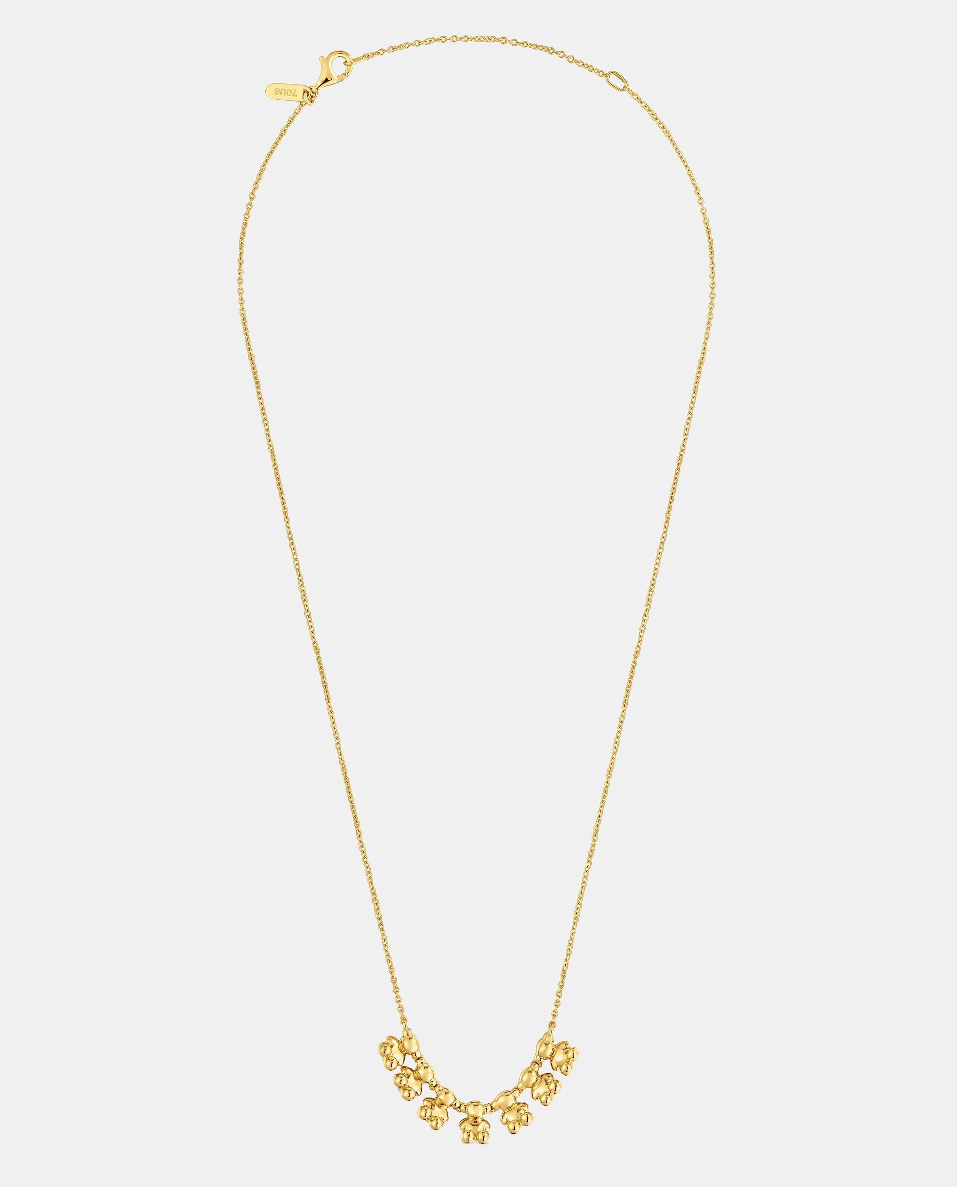 Imagem 0 de Colar Curto com Banho de Ouro 18 Kt Sobre Prata e Detalhe Bold Bear
