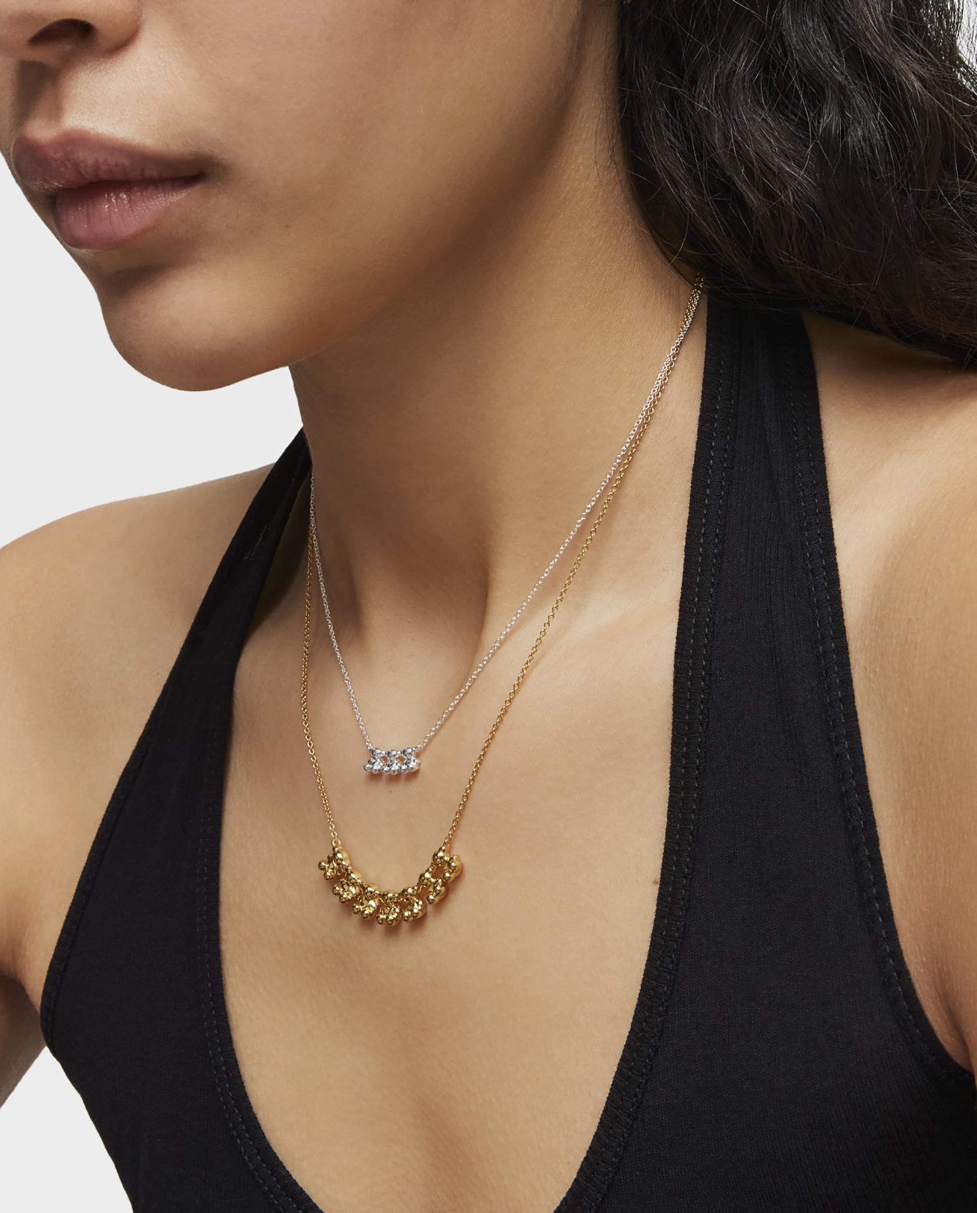 Colar Curto com Banho de Ouro 18 Kt Sobre Prata e Detalhe Bold Bear Dourado-4