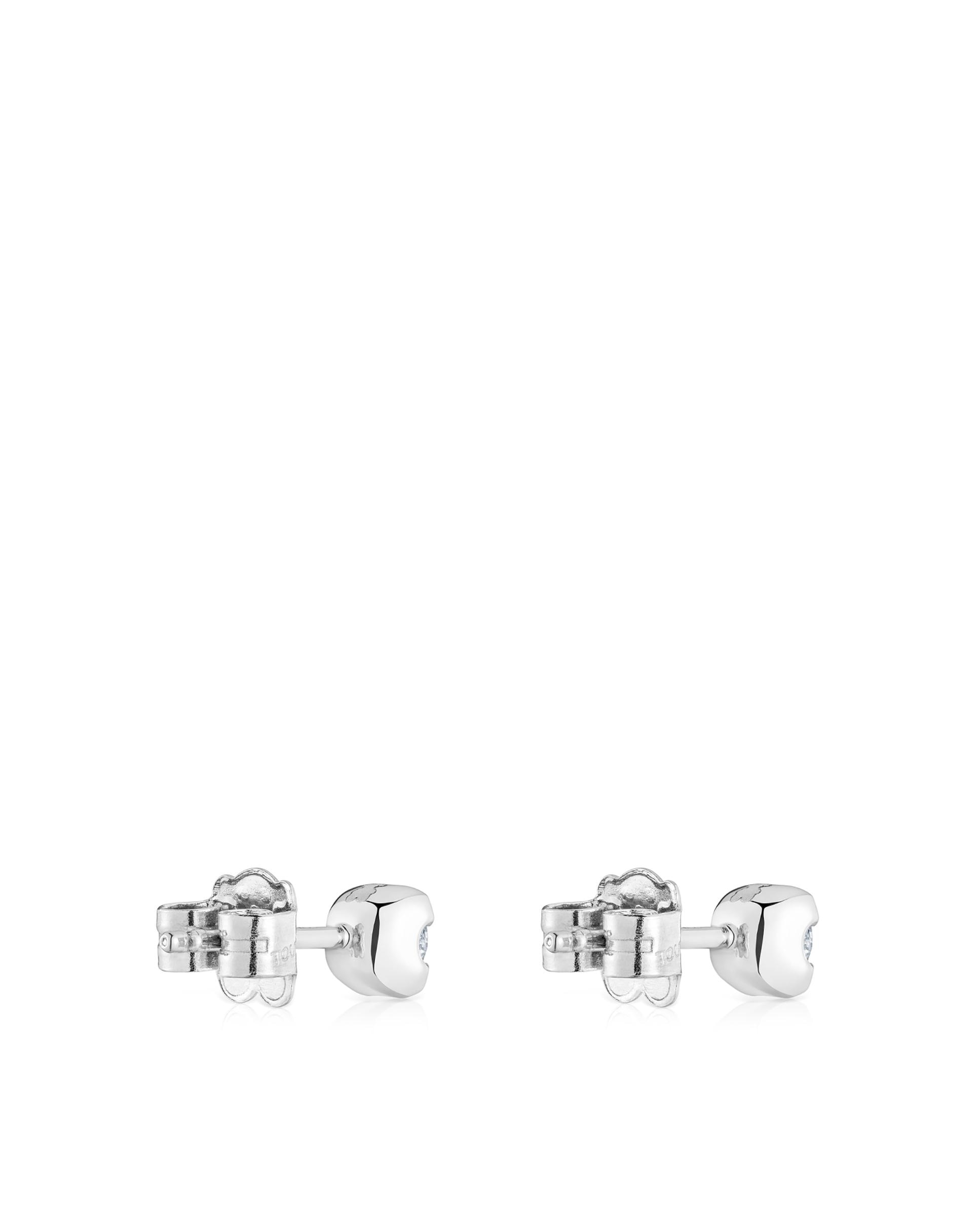 Brincos Curtos de Platina com Diamantes Criados em Laboratório Les Classiques Lgd Branco-3