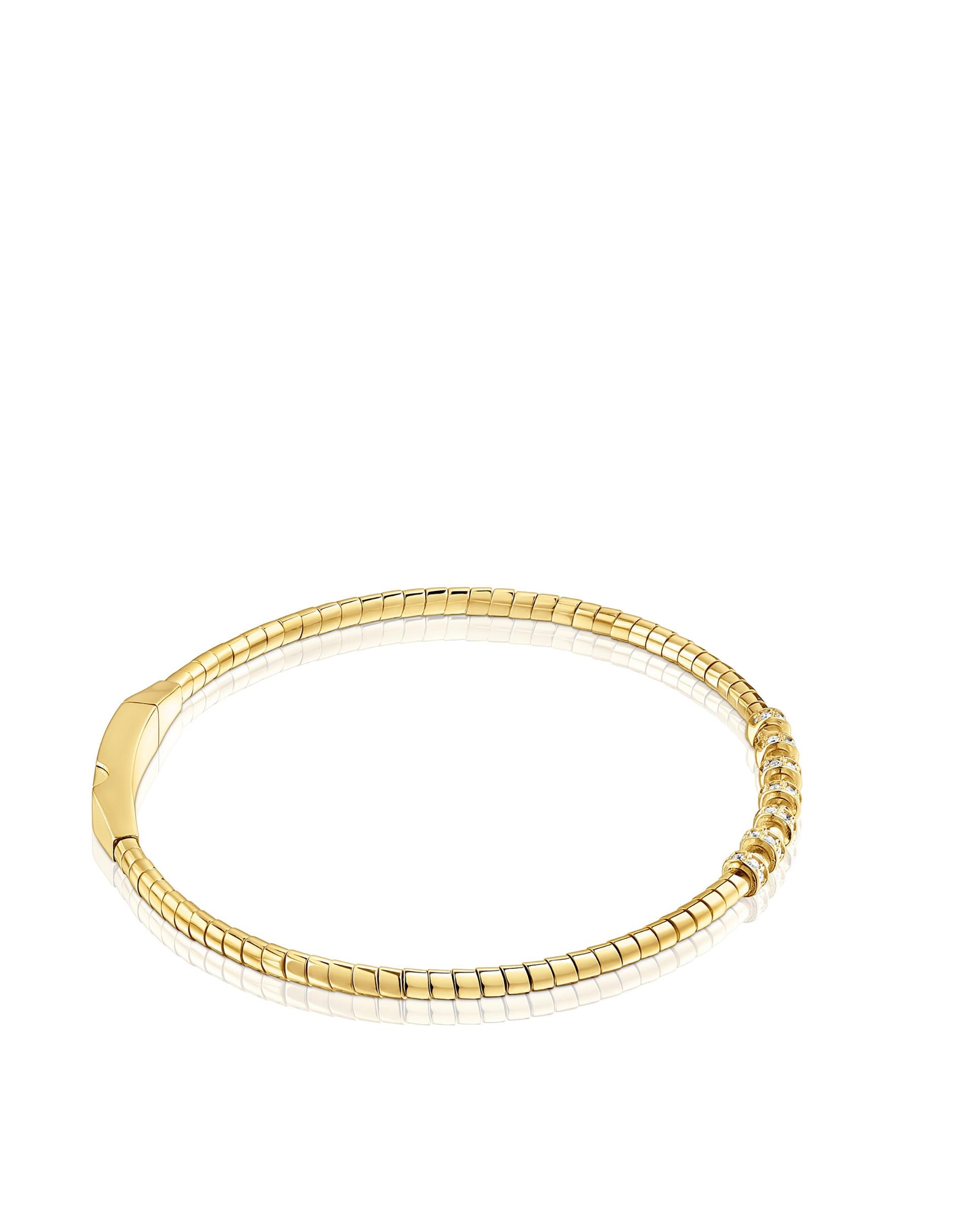Pulseira de Corrente Basics de Ouro e Diamantes 2