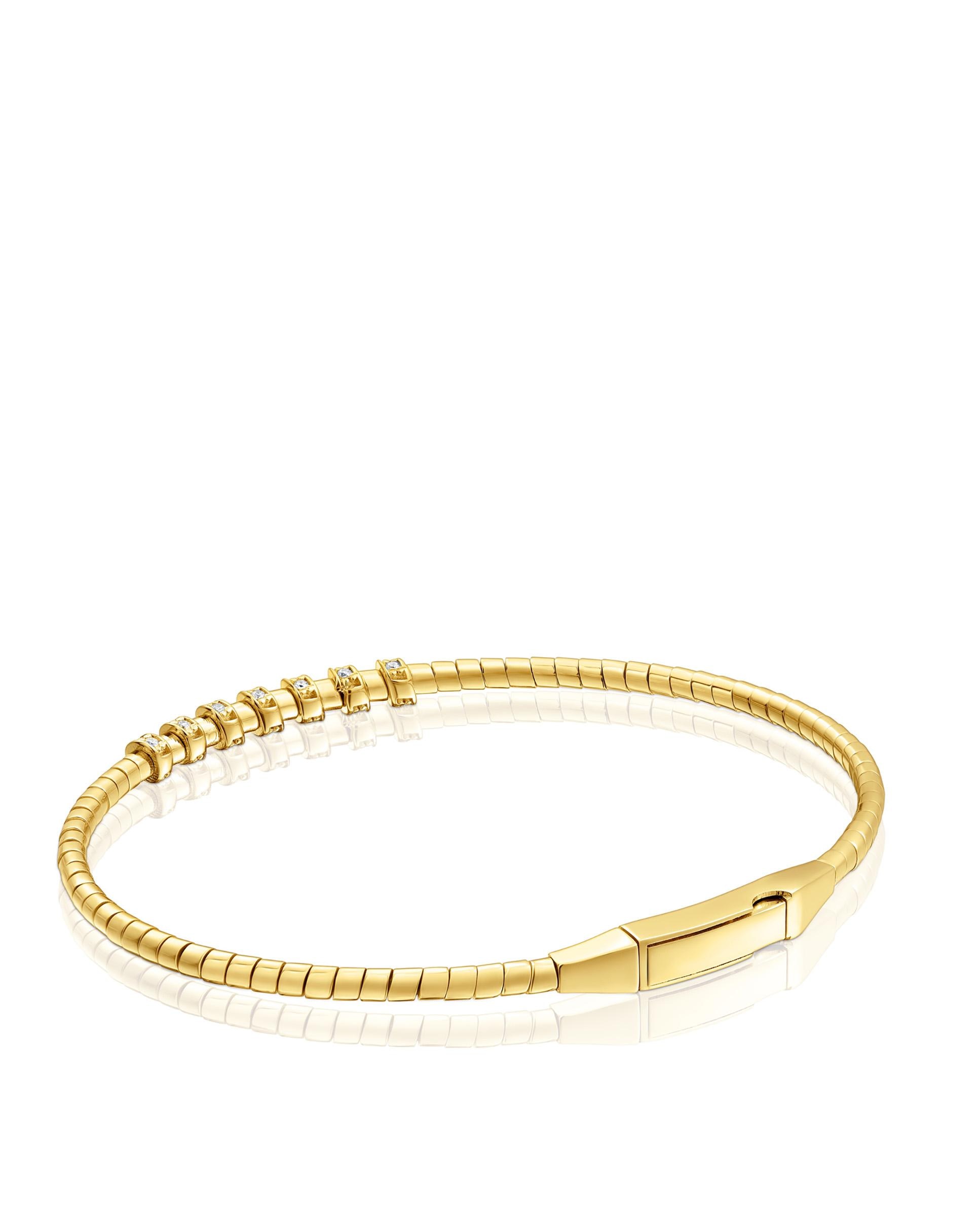 Pulseira de Corrente Basics de Ouro e Diamantes 3