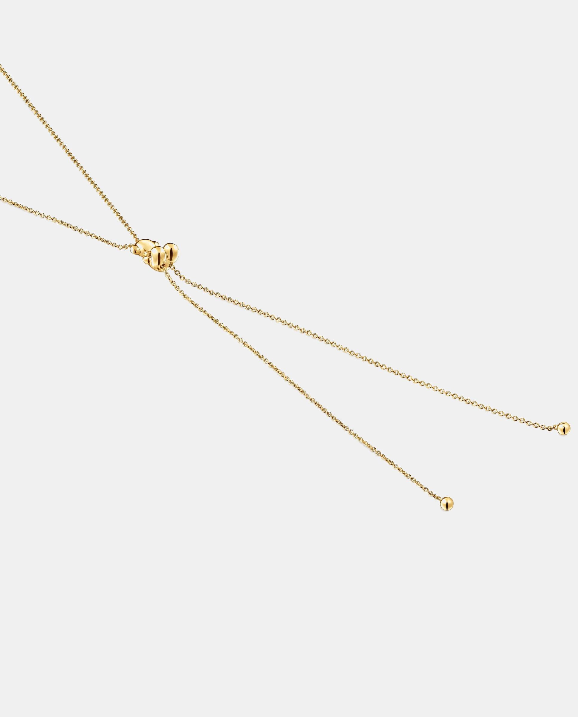 Colar Comprido com Banho de Ouro 18 Kt Sobre Prata e Motivo Urso Bold Bear Dourado-3