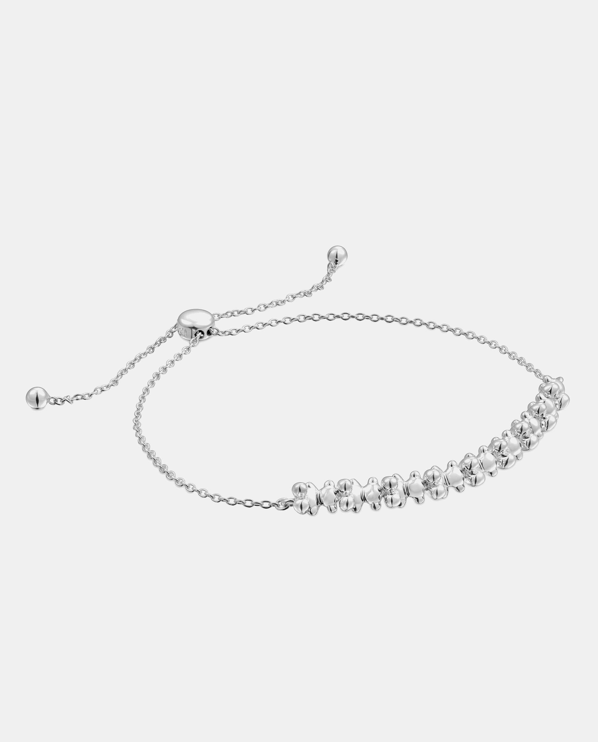 Imagem 0 de Pulseira de Corrente de Prata e Detalhe Bold Bear
