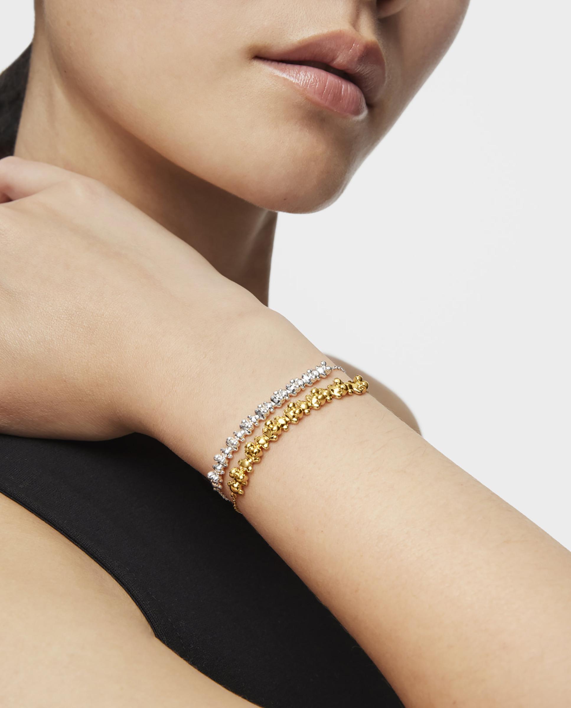 Pulseira de Corrente de Prata e Detalhe Bold Bear Prateado-4