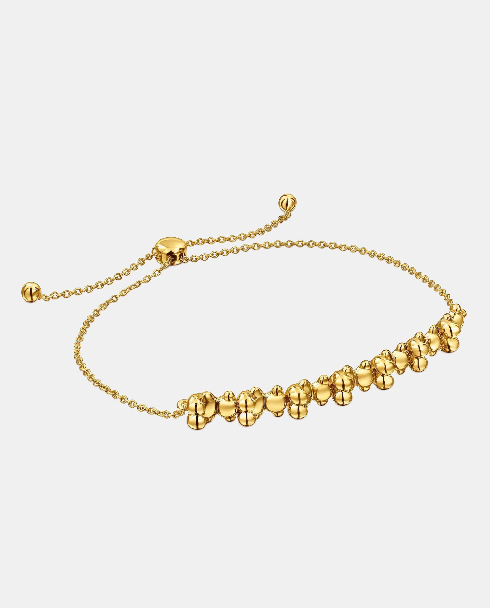 Imagem 0 de Pulseira de Corrente com Banho de Ouro 18 Kt Sobre Prata e Detalhe Bold Bear