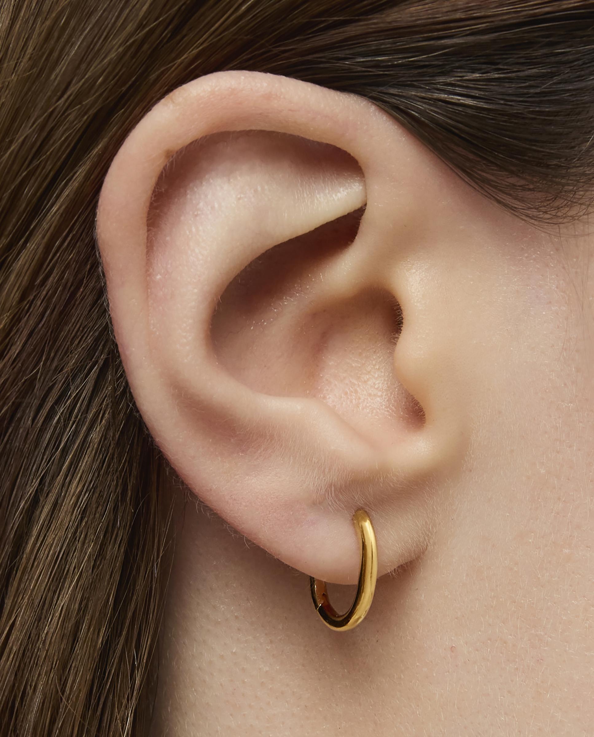 Piercing New Silueta Solto de Aro Banhado a Ouro 18 Kt Sobre Prata Dourado-4