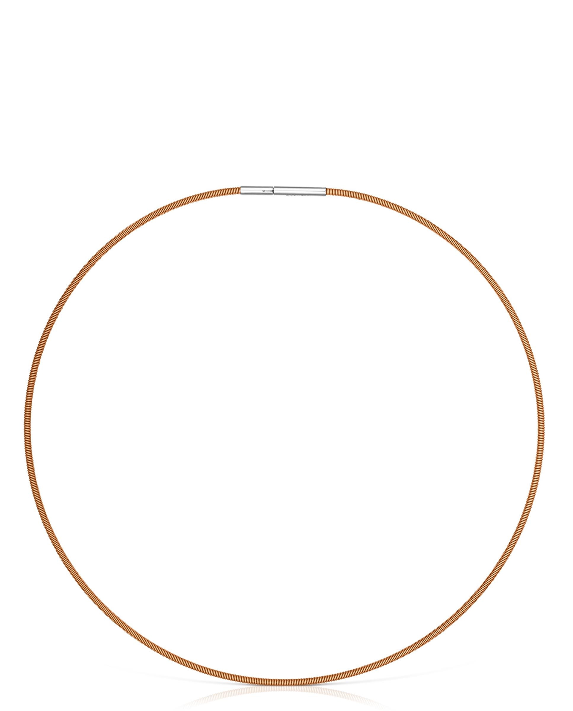 Colar Mesh Tube de Aço Ip em Laranja Laranja-1