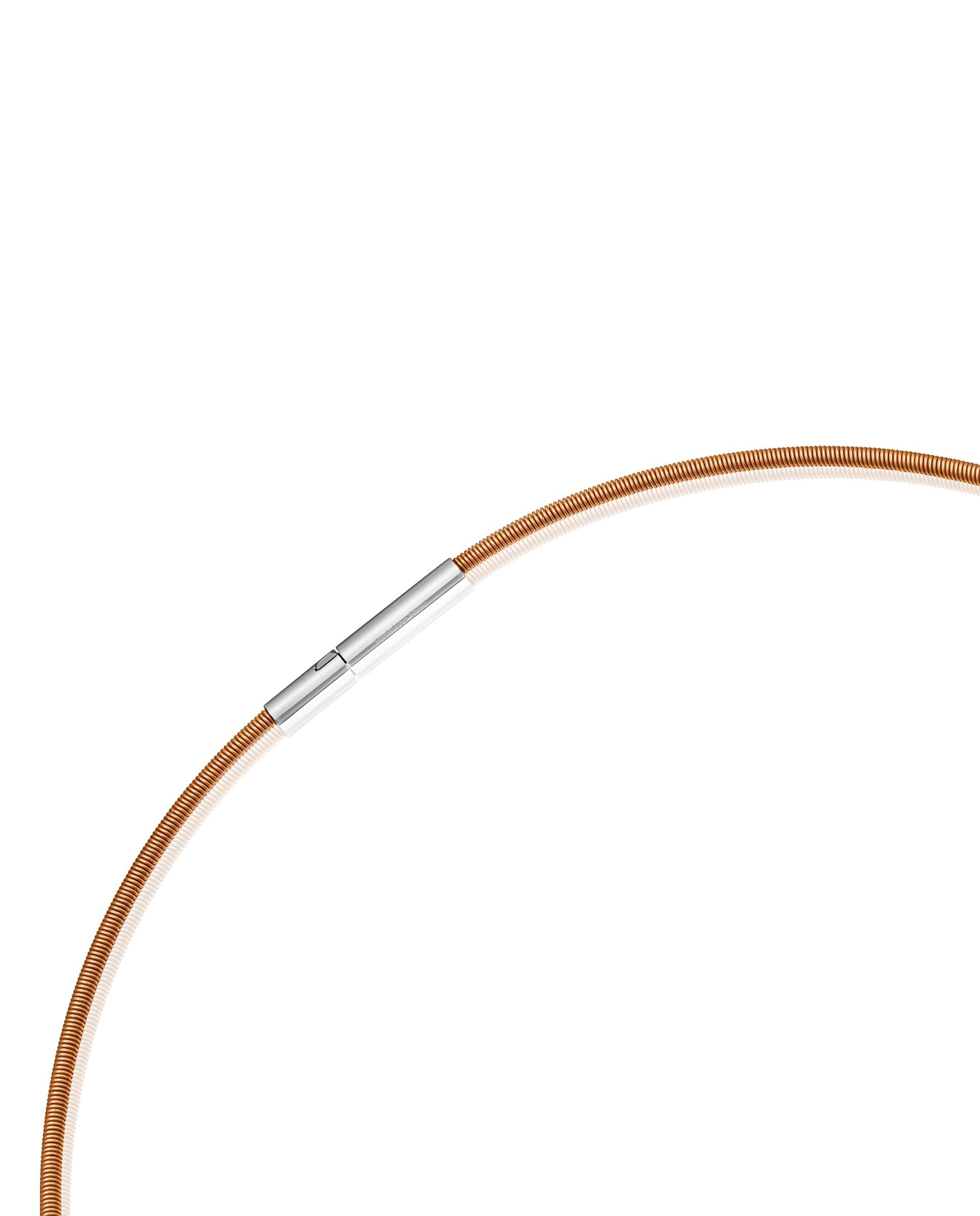 Colar Mesh Tube de Aço Ip em Laranja Laranja-3