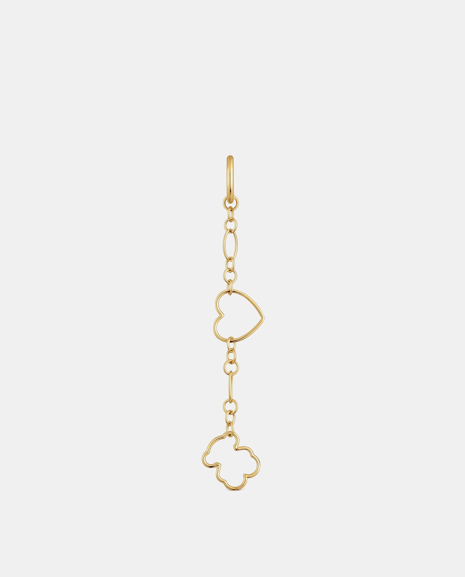 Piercing New Silueta Comprido Banhado a Ouro 18 Kt Sobre Prata Dourado-1