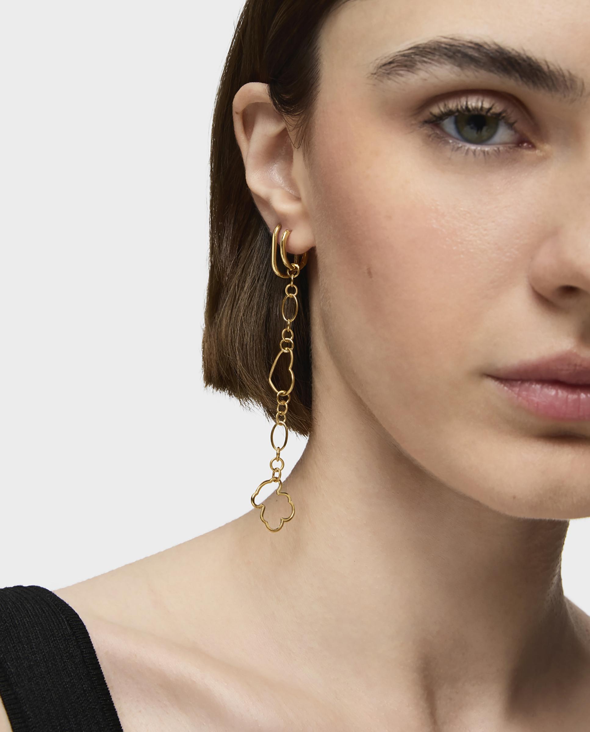 Piercing New Silueta Comprido Banhado a Ouro 18 Kt Sobre Prata Dourado-3