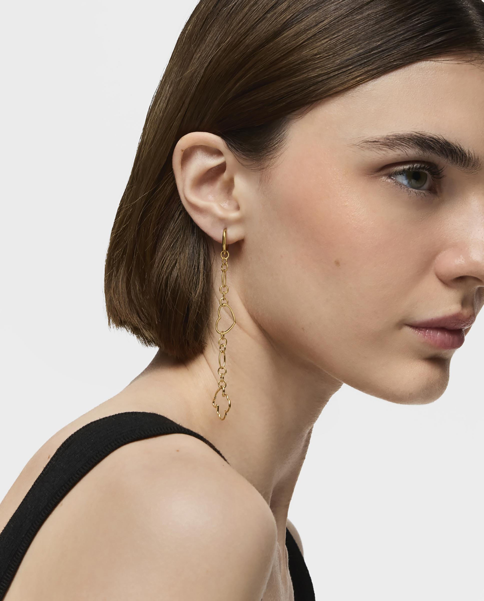 Piercing New Silueta Comprido Banhado a Ouro 18 Kt Sobre Prata Dourado-4