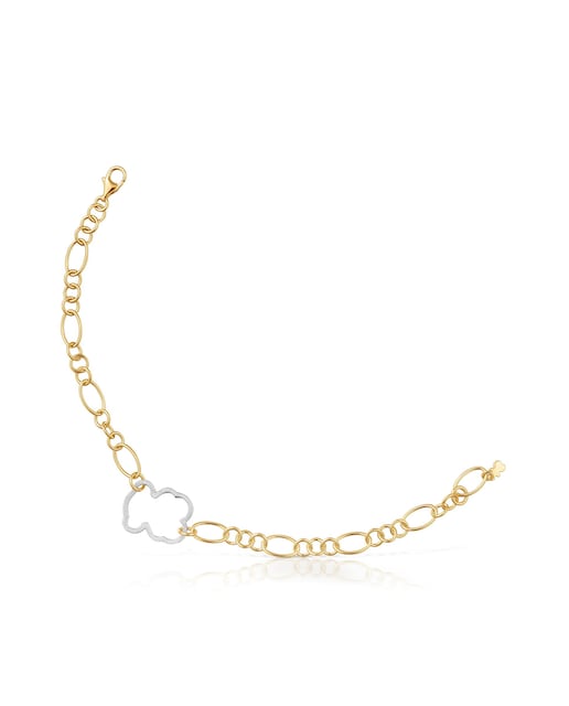 Imagem 0 de Pulseira New Silhueta com Urso e Corrente