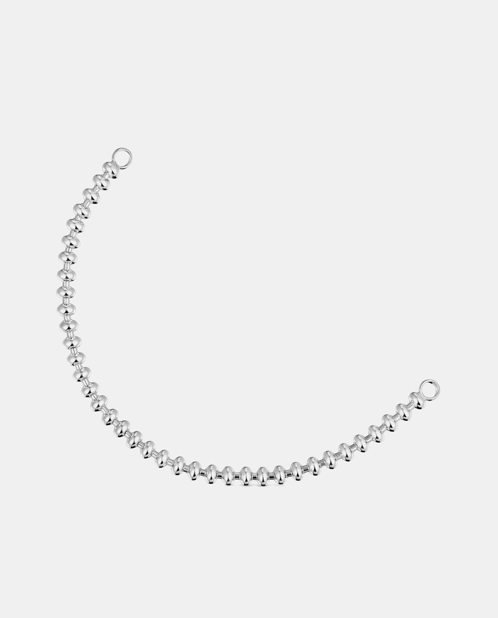 Imagem 0 de Pulseira de Corrente Hold Oval de Prata com Bolas