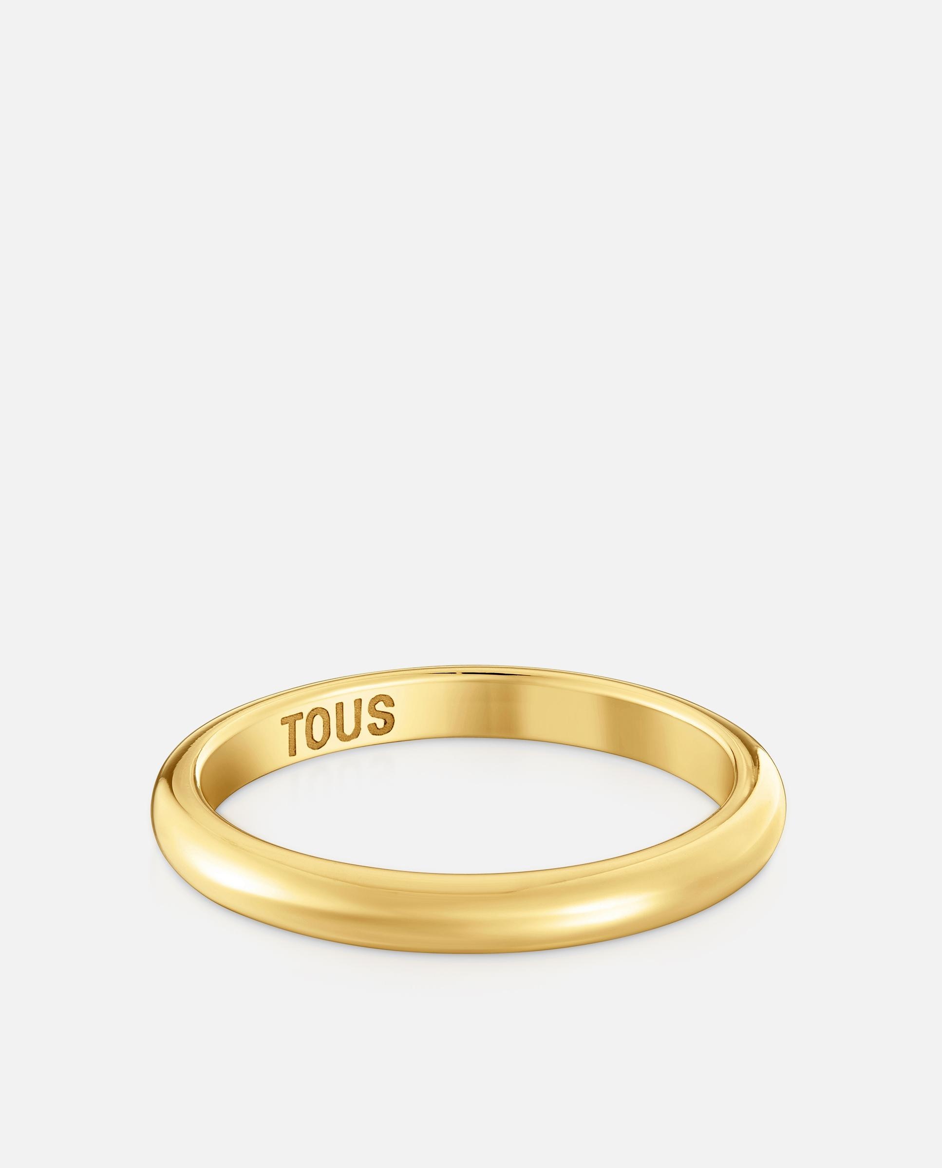 Aliança de Casamento de Ouro Meia Canoa Dourado-2
