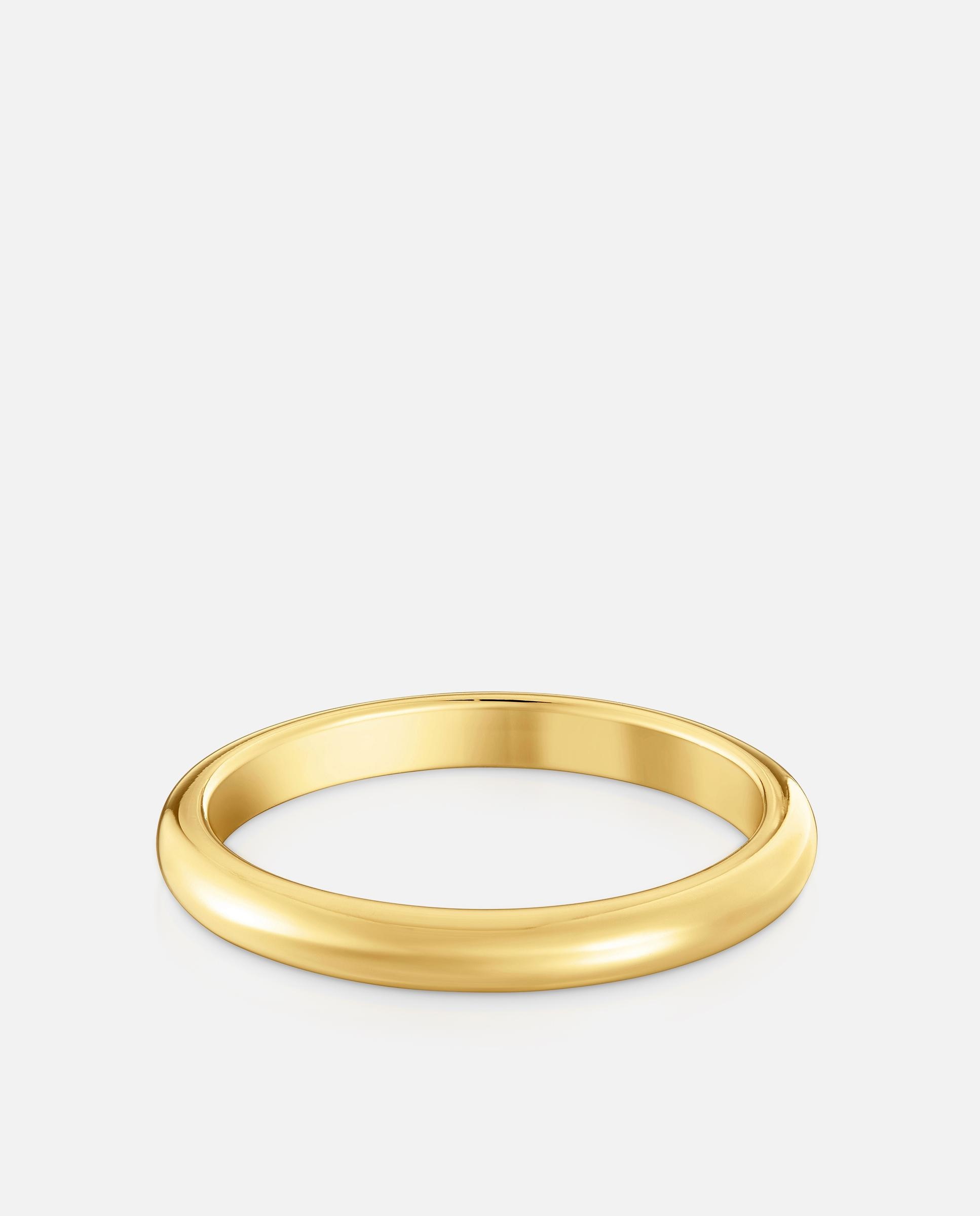 Aliança de Casamento de Ouro Meia Canoa Dourado-3