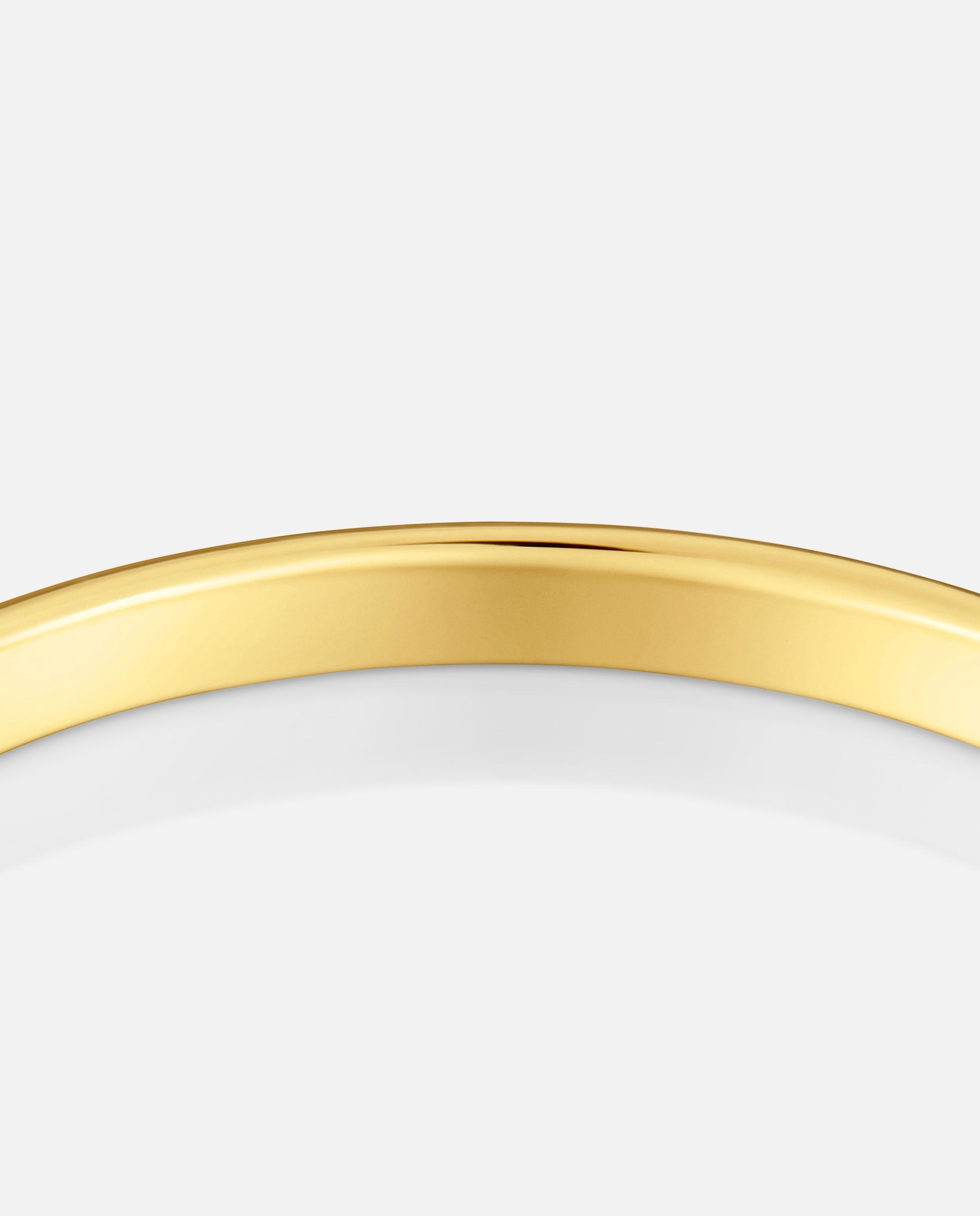 Anel Aliança de Casamento de Ouro Meia Cana 2 Mm Dourado-4