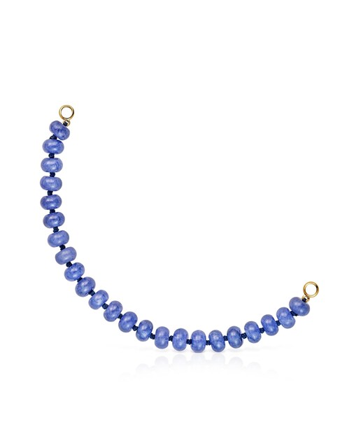 Imagem 0 de Pulseira Hold Oval Banhada em Ouro 18 kt sobre Prata e Quartzito Azul