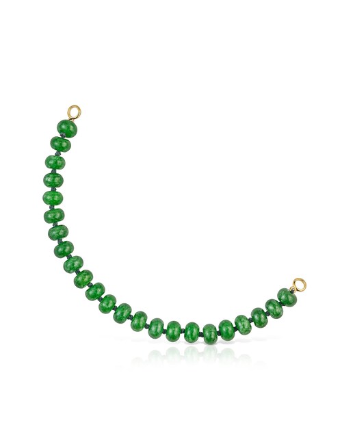 Imagem 0 de Pulseira Hold Oval Banhada em Ouro 18 kt sobre Prata e Quartzito Verde