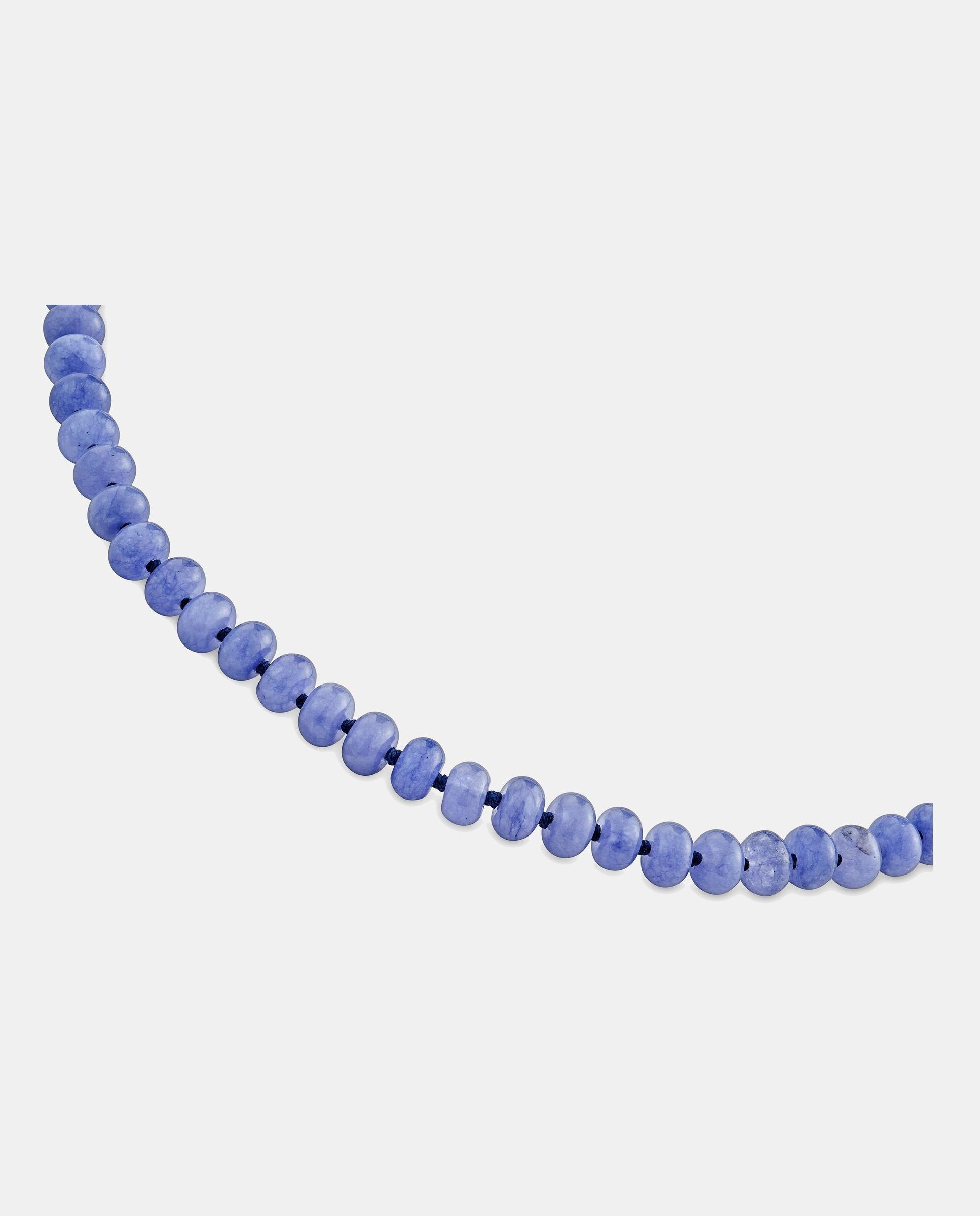 Colar Hold Oval Banhado a Ouro 18 Kt Sobre Prata e Quartzite Azul-3